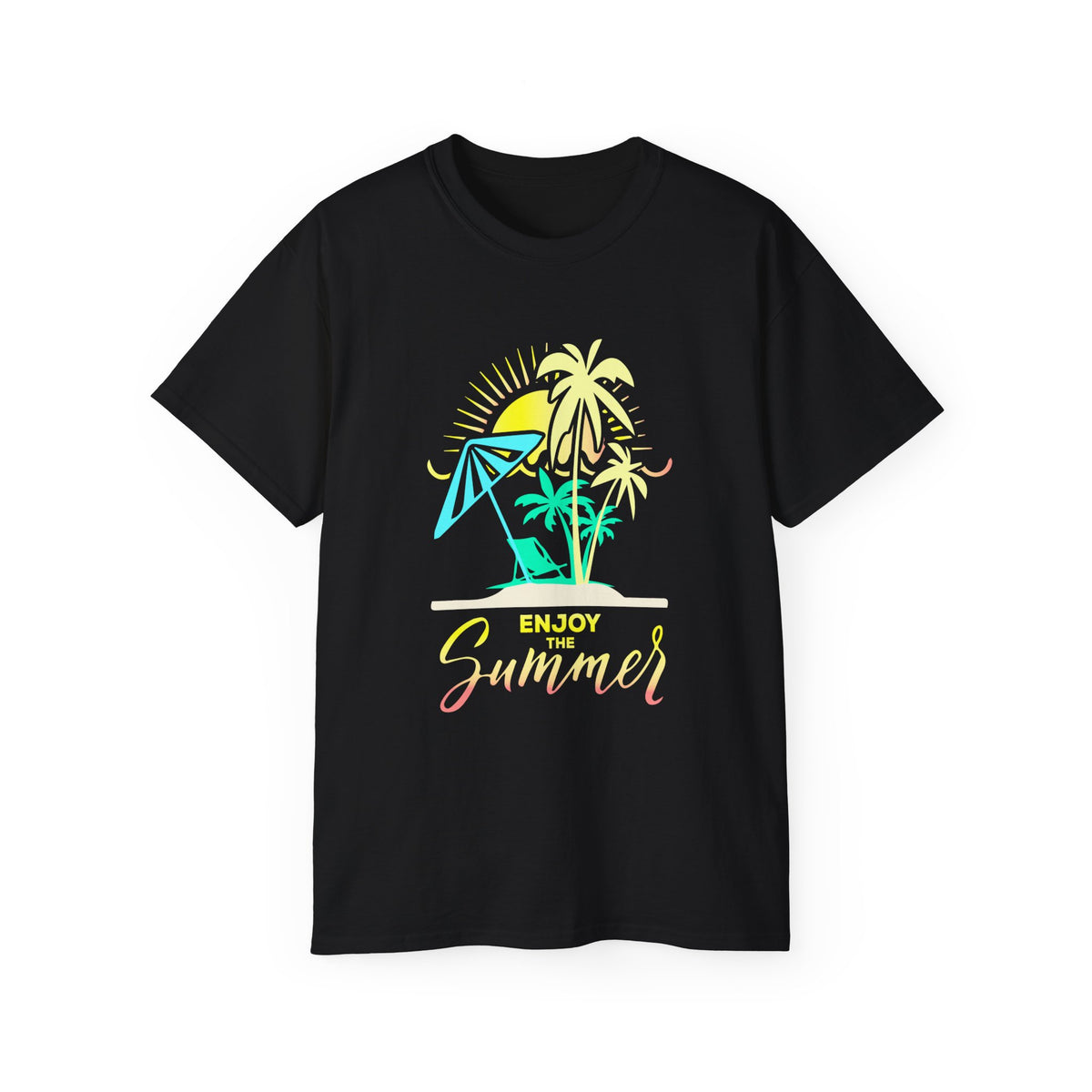 Enjoy the Summer palm trees surfboard tee | Summer T-Shirt