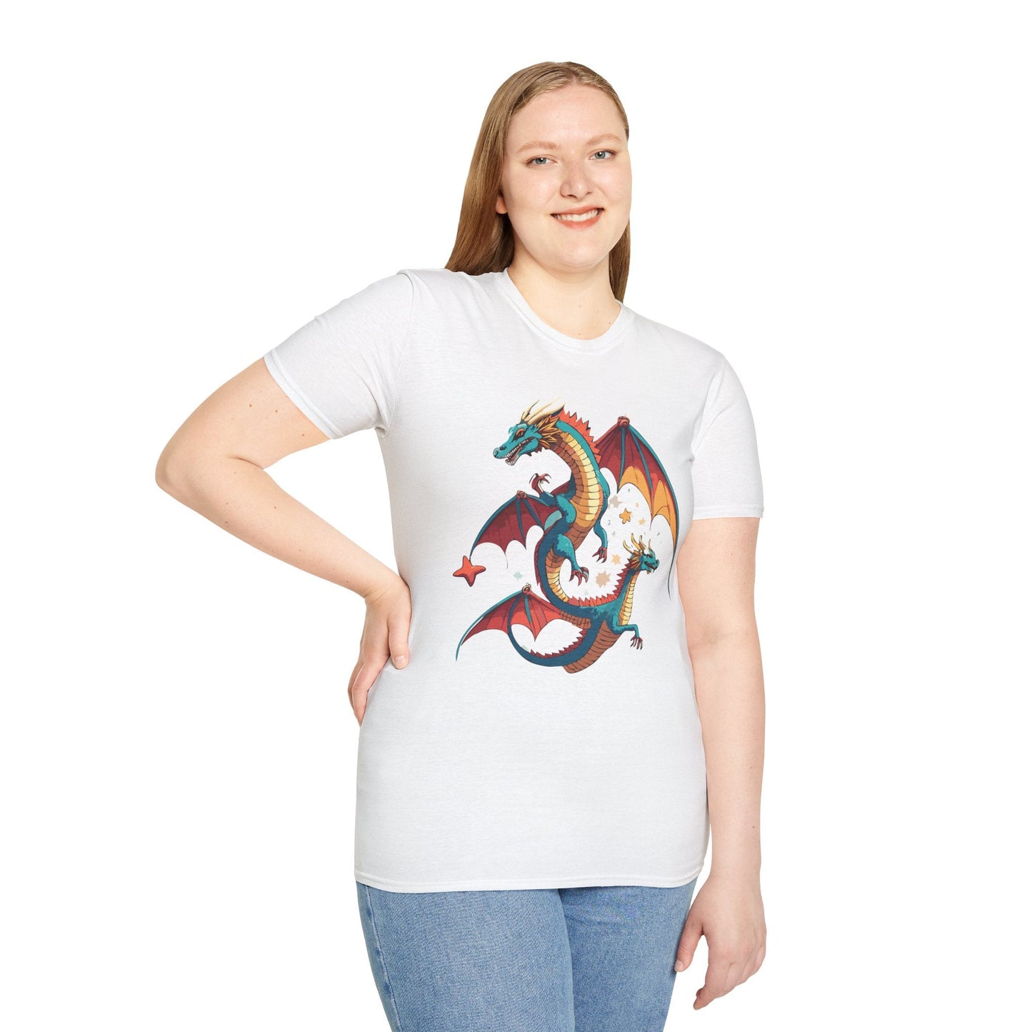 Dragon Graphic Unisex 100 Cotton Tee with Animal Artwork Design 14