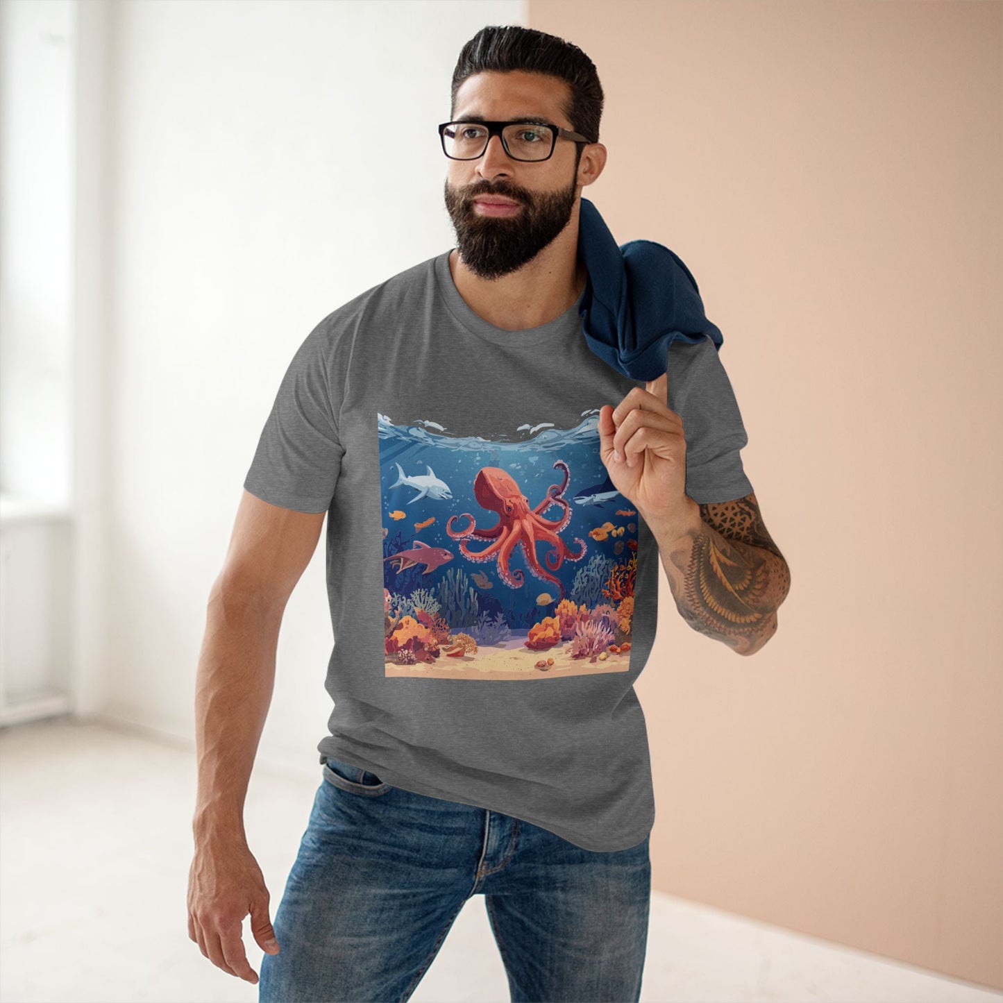 Ocean Shirt Ocean Pacific OP 18 Unisex Premium Cotton Art Tee With Original Art Design Retro2Nova