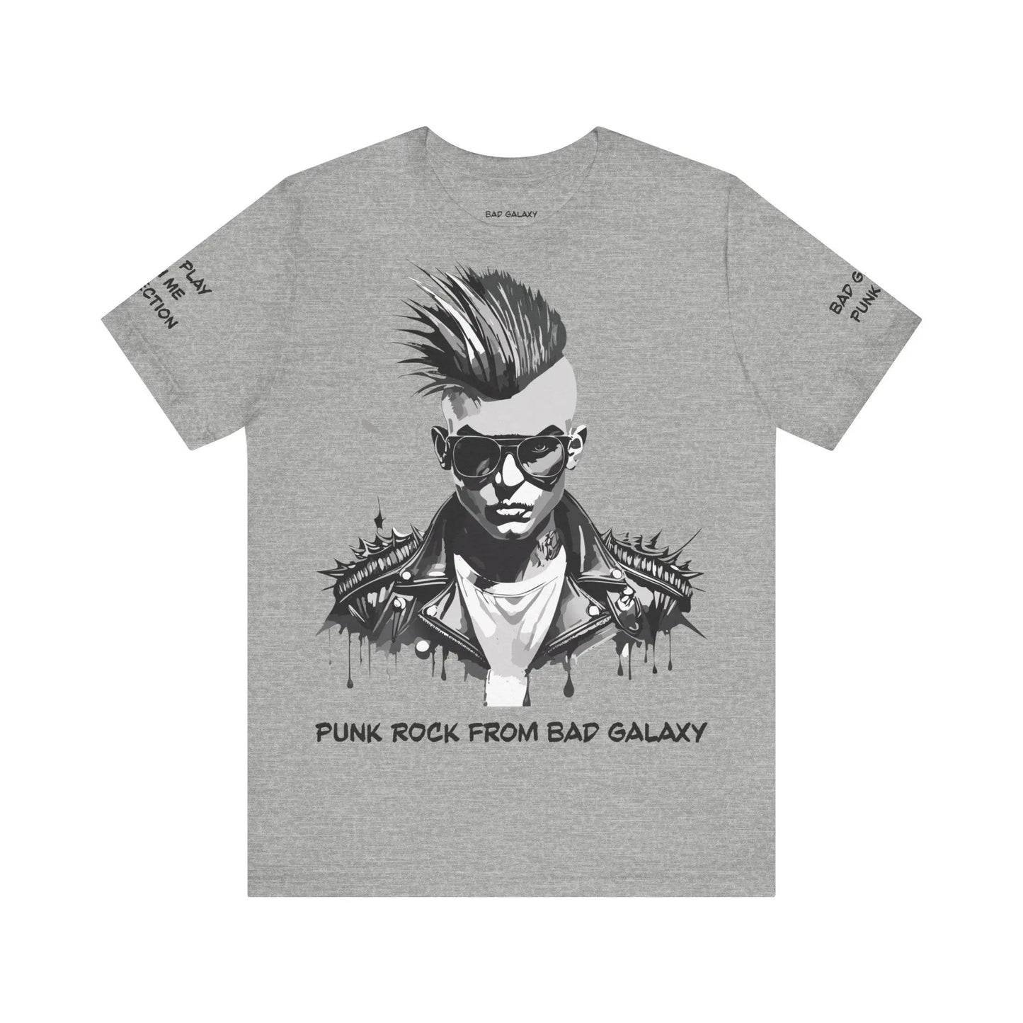 Punk Rock Tee Shirt From Bad Galaxy Made To Order 100 Percent Cotton Eco Friendly Inks