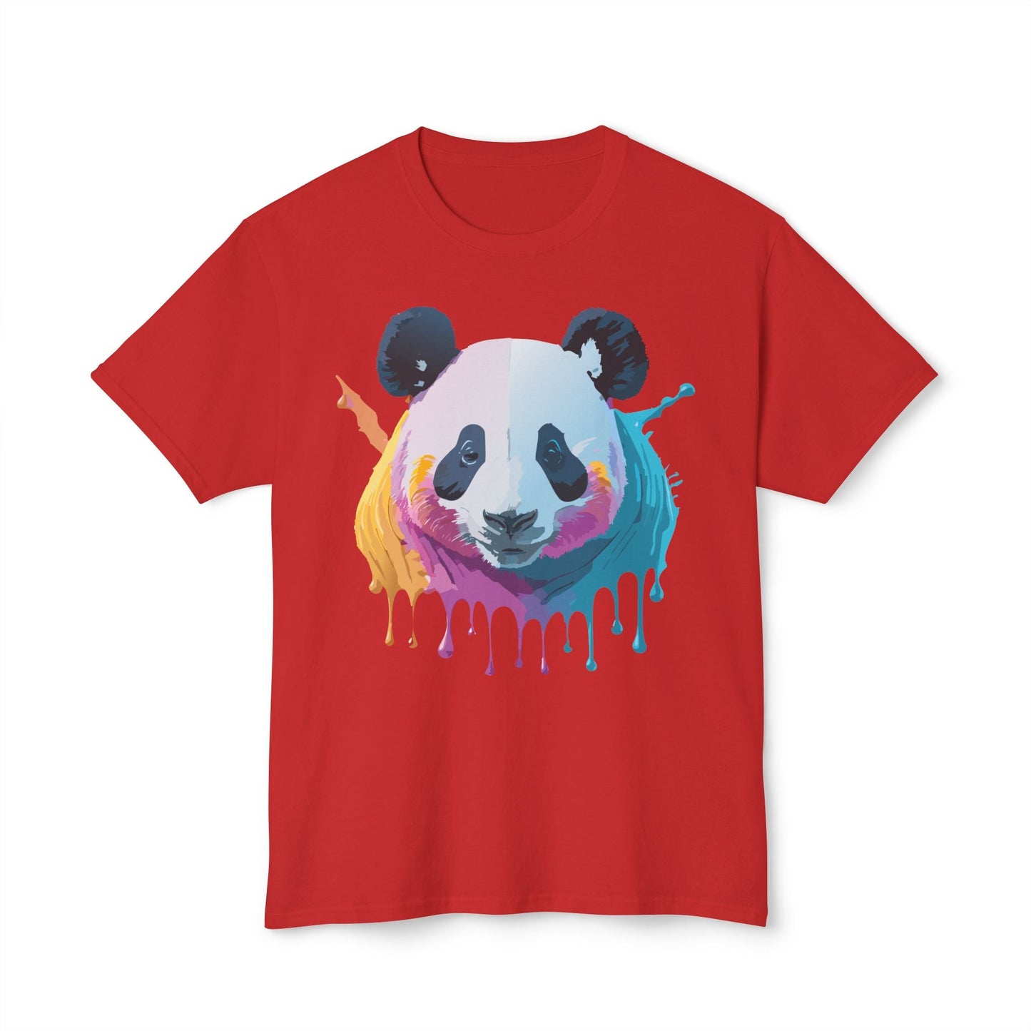 Unisex Panda Art Tee With Floral Print Premium Vintage Style HD Cotton Shirt Comfortable