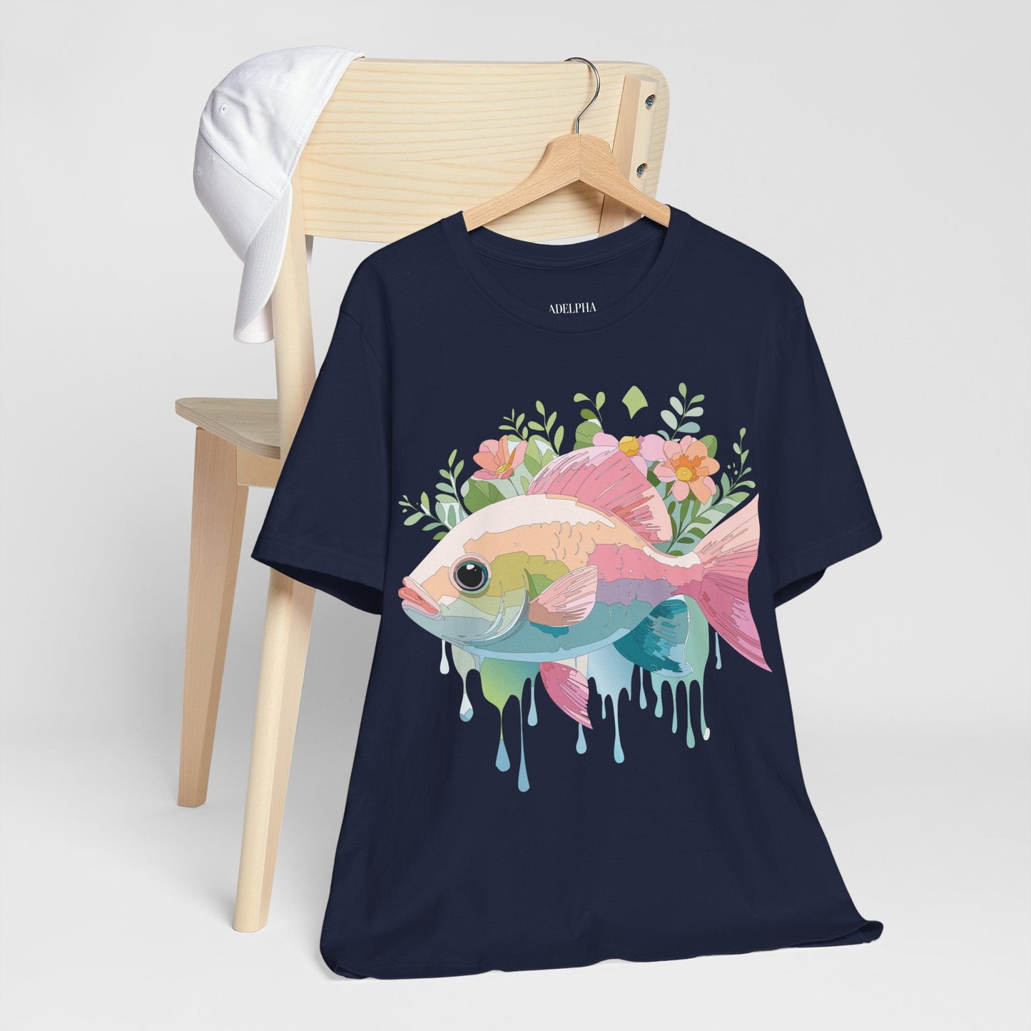Fish Graphic Unisex 100 Cotton Vintage Artwork Tee 1