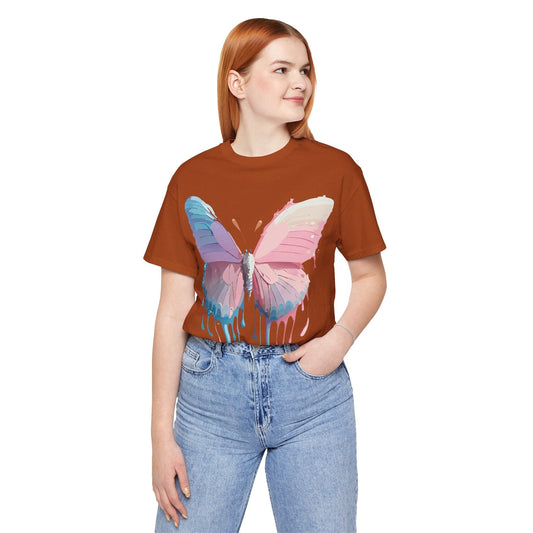 Butterfly Graphic Unisex 100 Cotton Lightweight Vintage Design Jersey Tee 98
