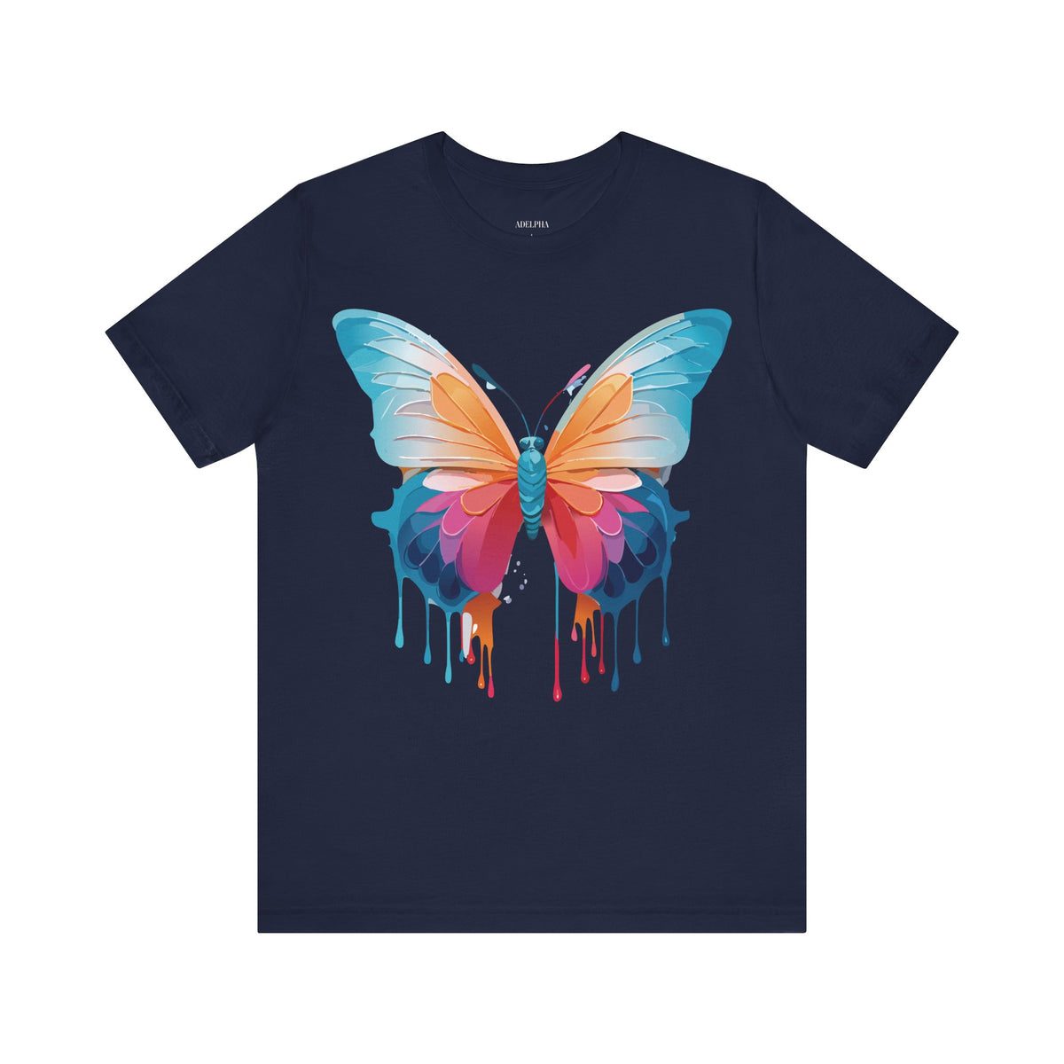 Butterfly Graphic Unisex Cotton Bella+Canvas Tee with Art Design n60