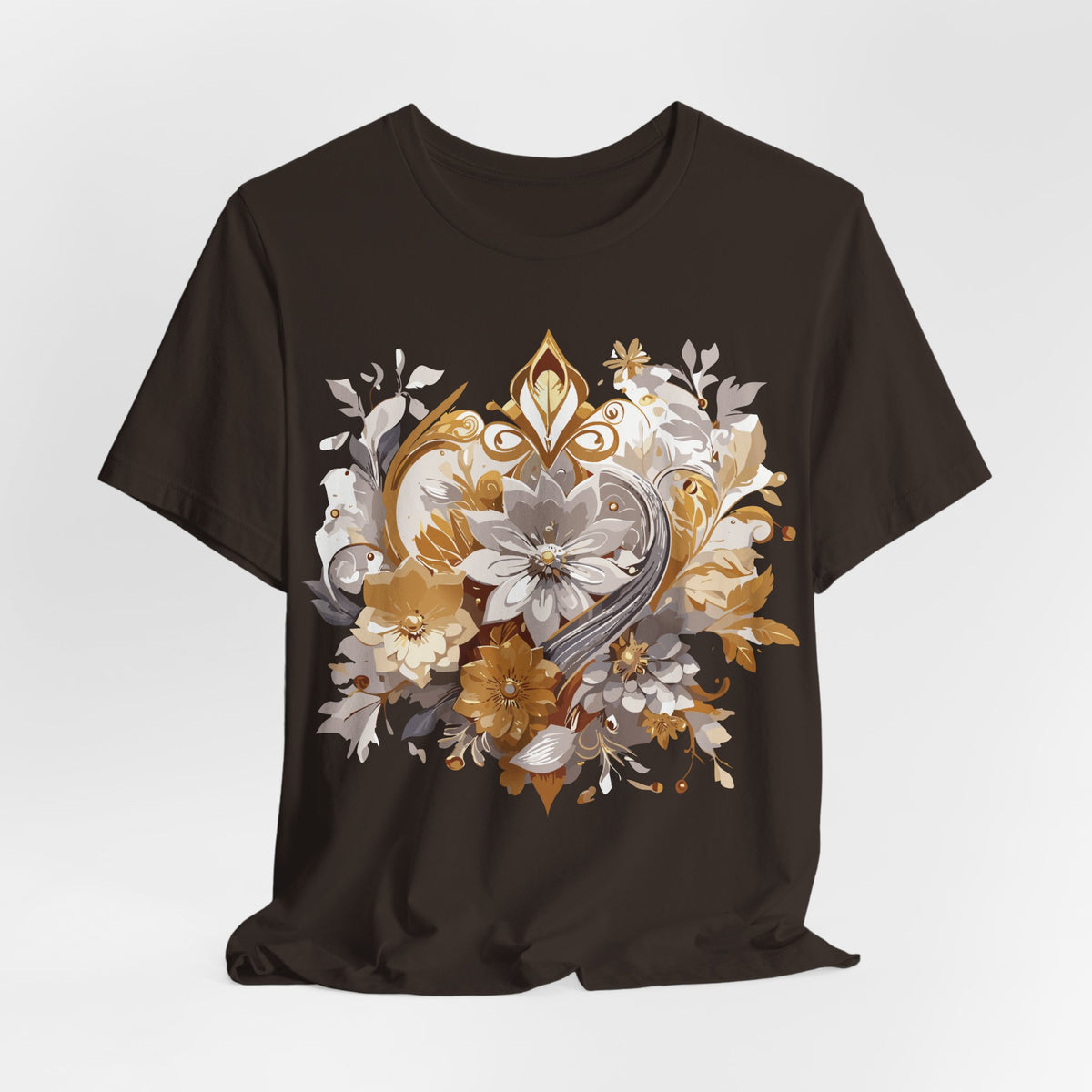 Jewelry Graphic Unisex Cotton Bella+Canvas Tee with Gemstones Art Design m43