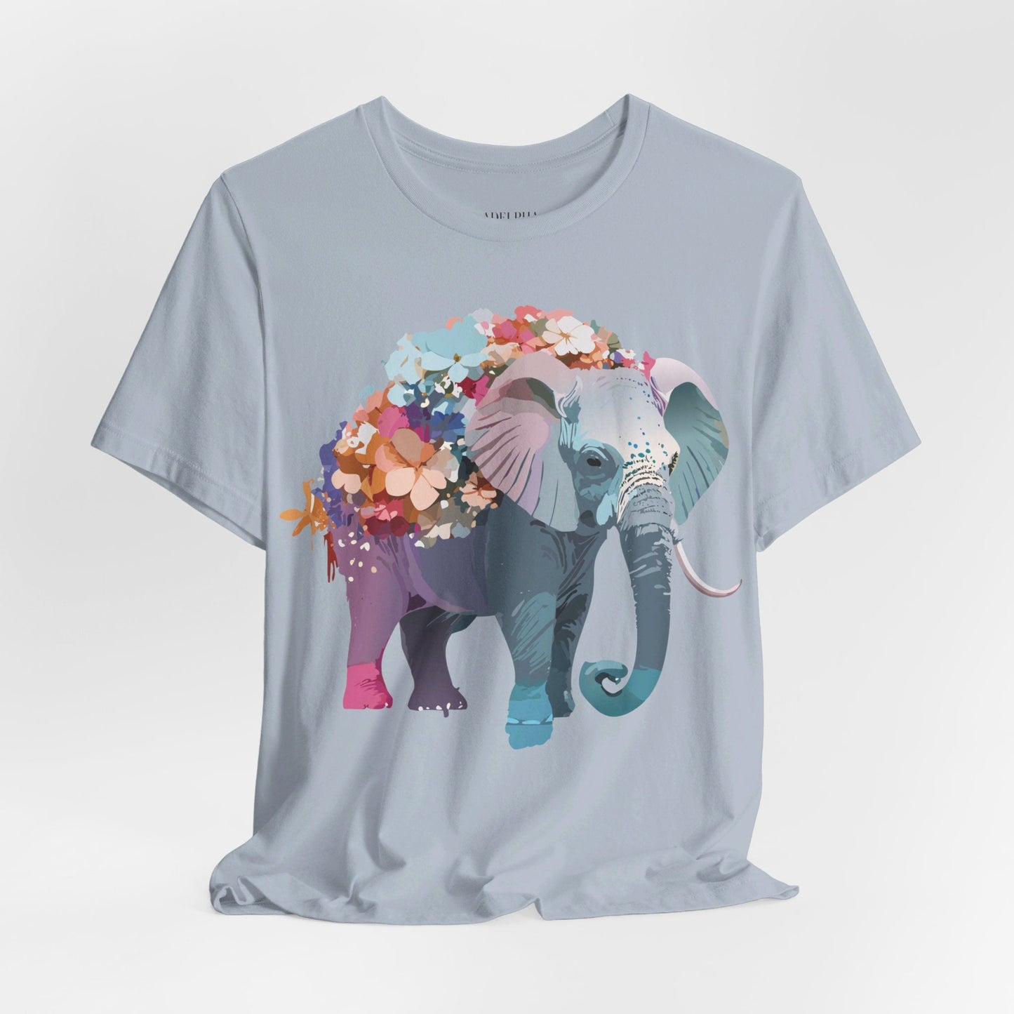 Adelpha Elephant Graphic Tee Unisex Short Sleeve Vintage Inspired Art Design Collection