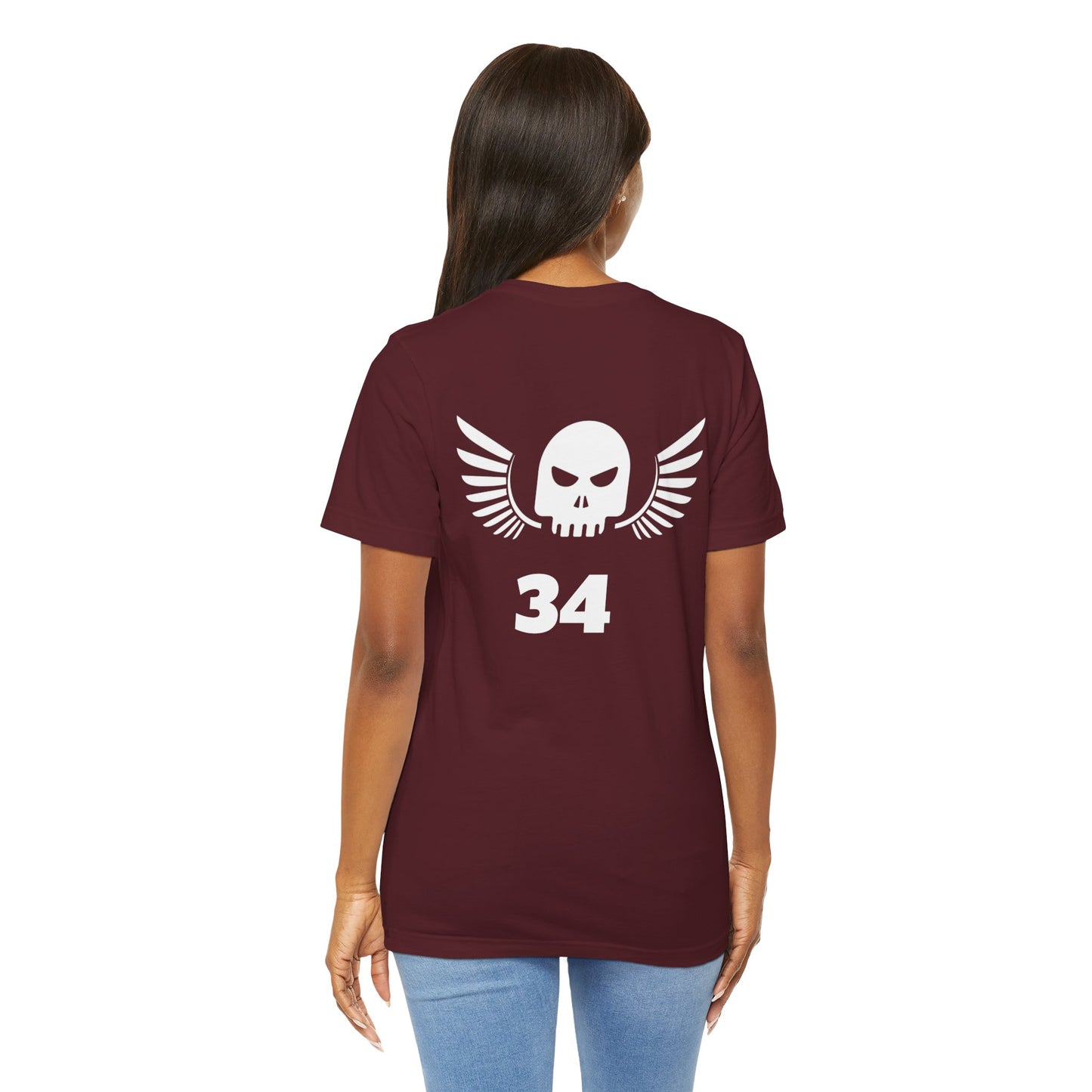 Unisex Cotton Tee Shirt with Skull