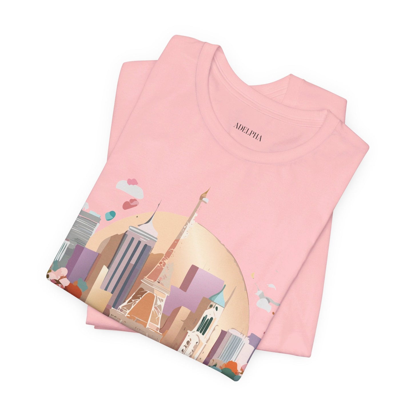 Tourist Shirt With Paris Graphic Tee Unisex Jersey Short Sleeve Art Design Adelpha Vintage Inspired