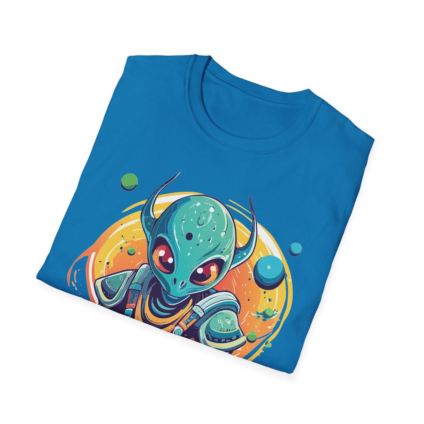 Alien Graphic Unisex Cotton Softstyle UFO Artwork Tee 13
