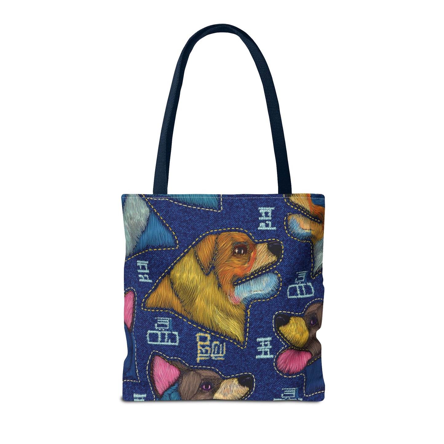 Denim Fabric Imitation Print Unisex Canvas Bag Poly Spun 3 Sizes Tote Bag 191-10