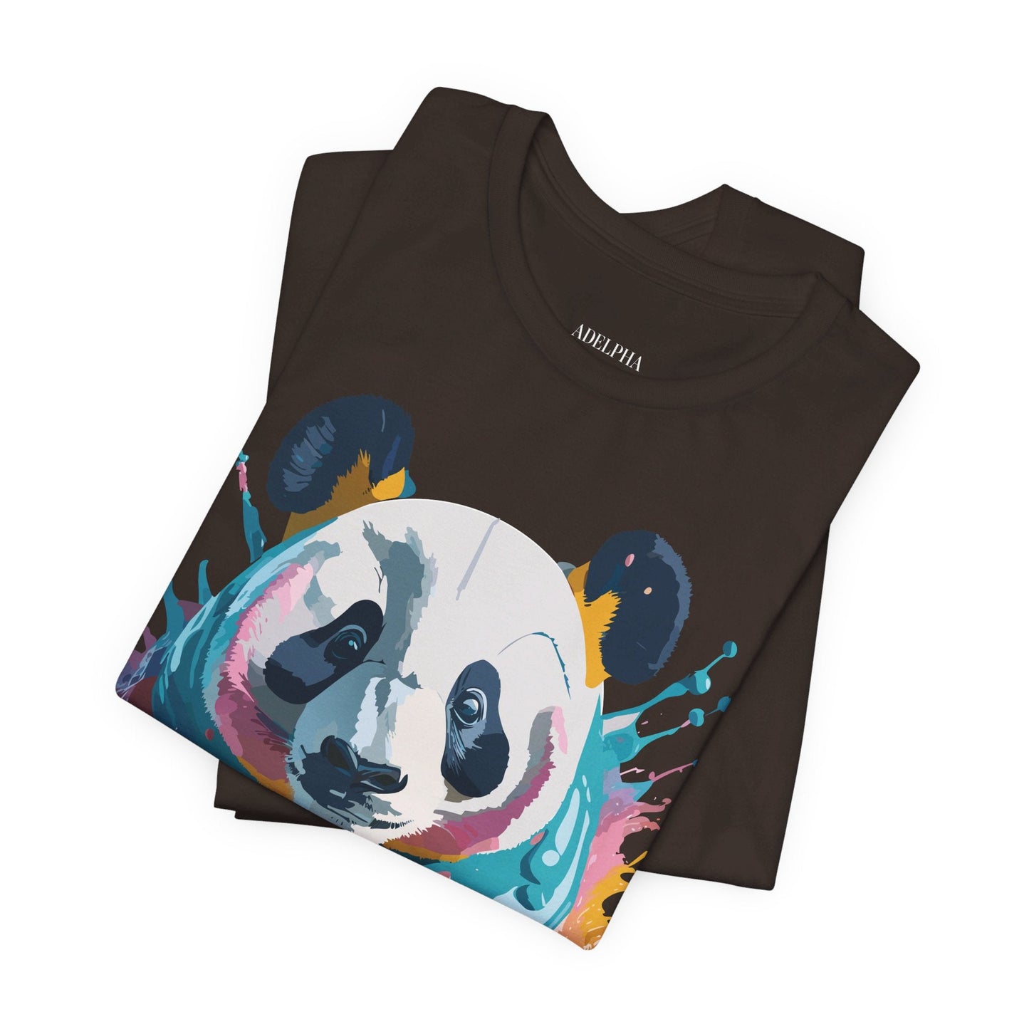 Panda Graphic Tee Unisex Short Sleeve Art Design By Adelpha Vintage Inspired Shirt