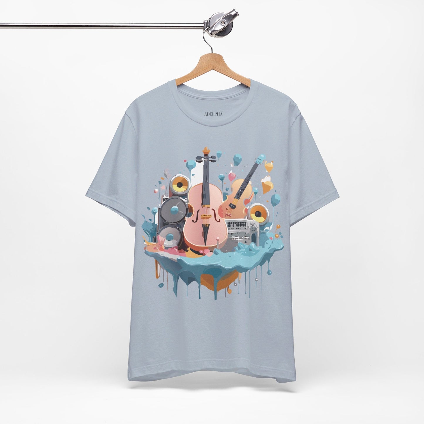 Adelpha Vintage Inspired Music Graphic T Shirt Unisex Jersey Short Sleeve Tee Artwork