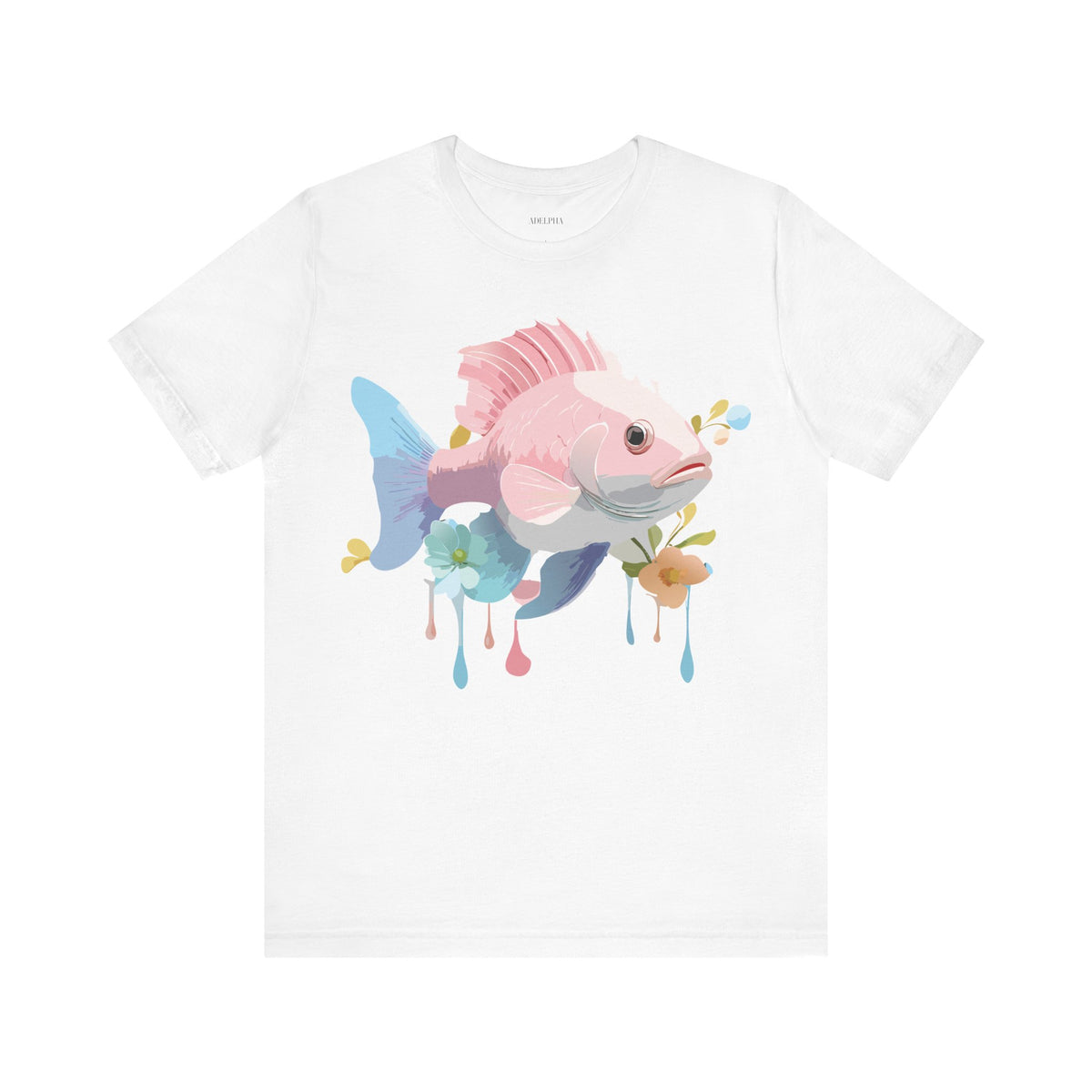 Fish Graphic Design Tee Bella+Canvas Unisex 100 Cotton Tee Shirt a109