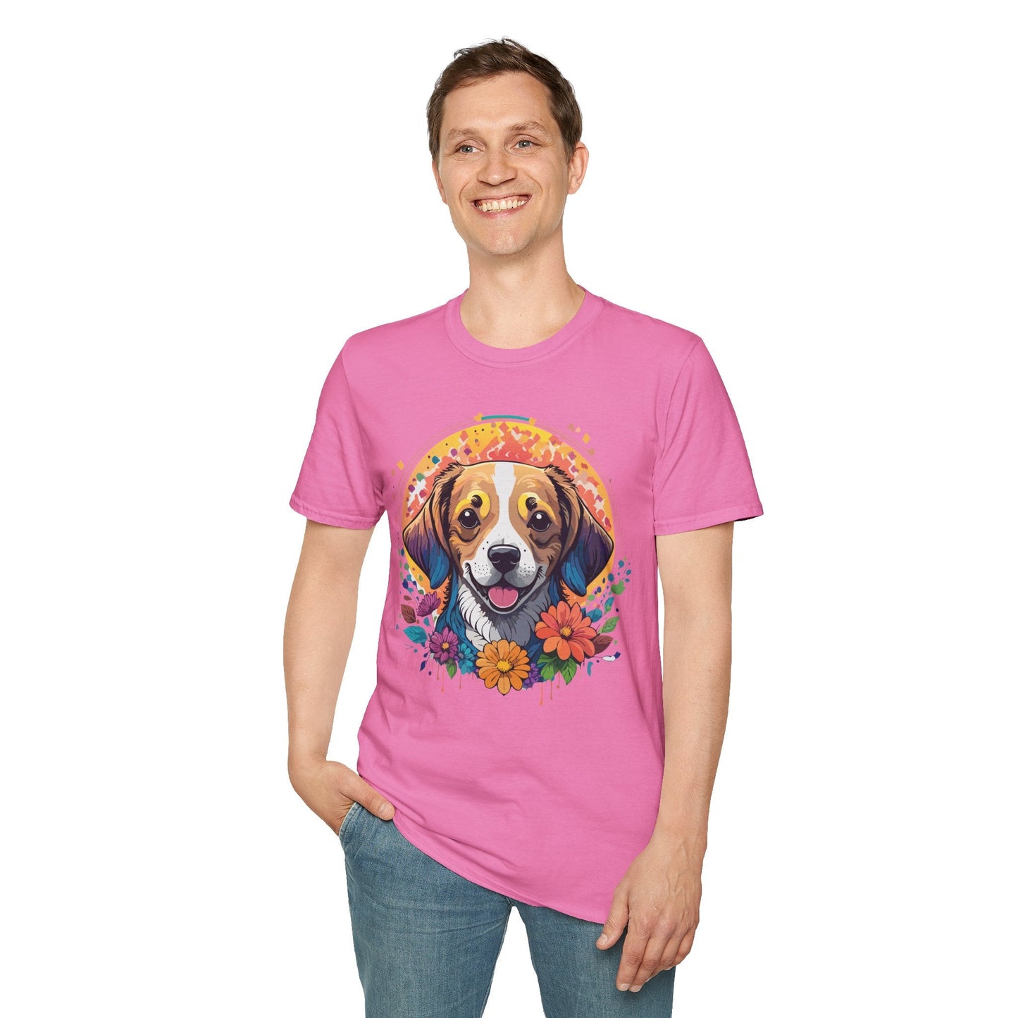 Dog Shirt Unisex Animal Tee Gildan 64000 Softstyle Ring Spun Cotton