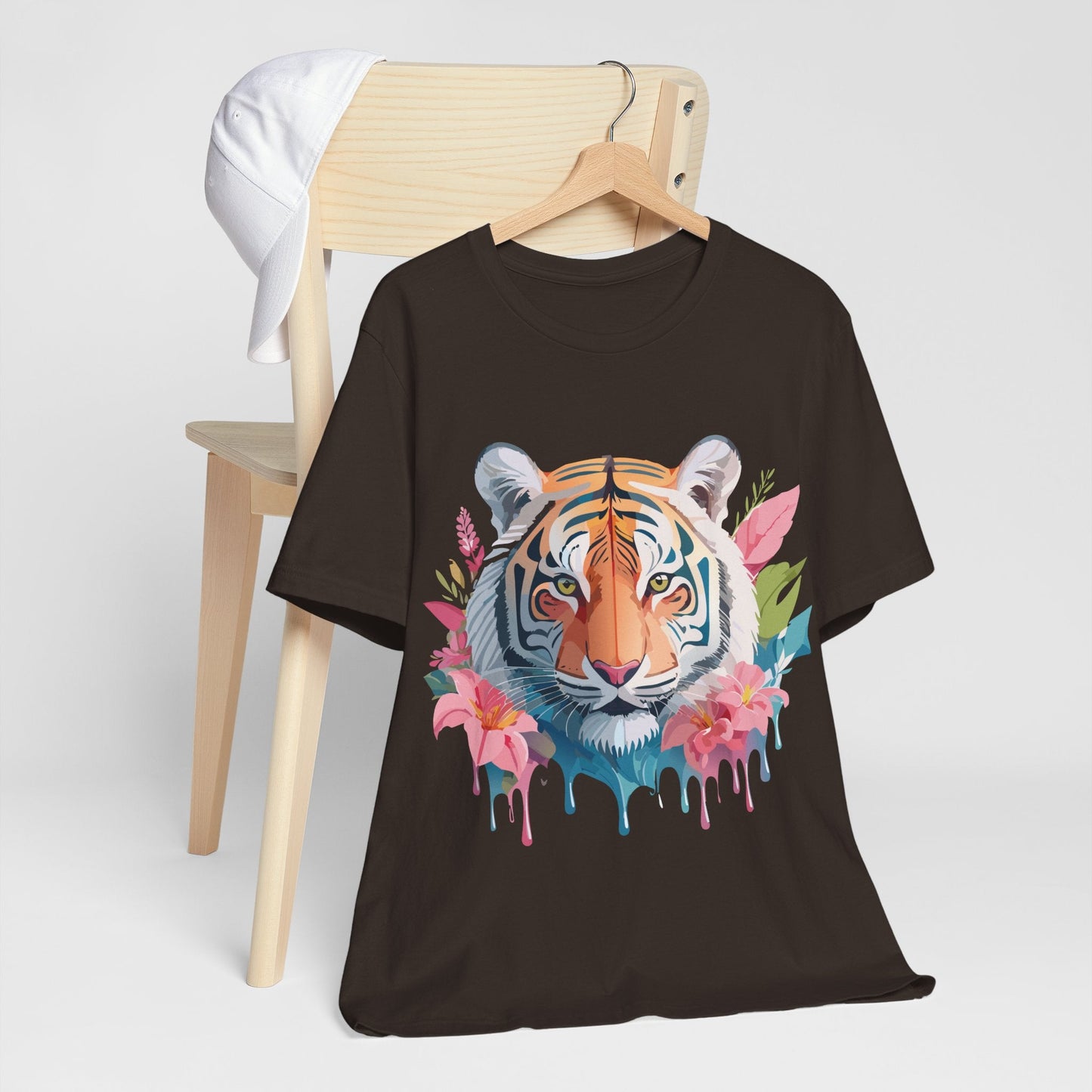 Tiger Graphic Unisex 100 Cotton Vintage Art with Animal Tee 13