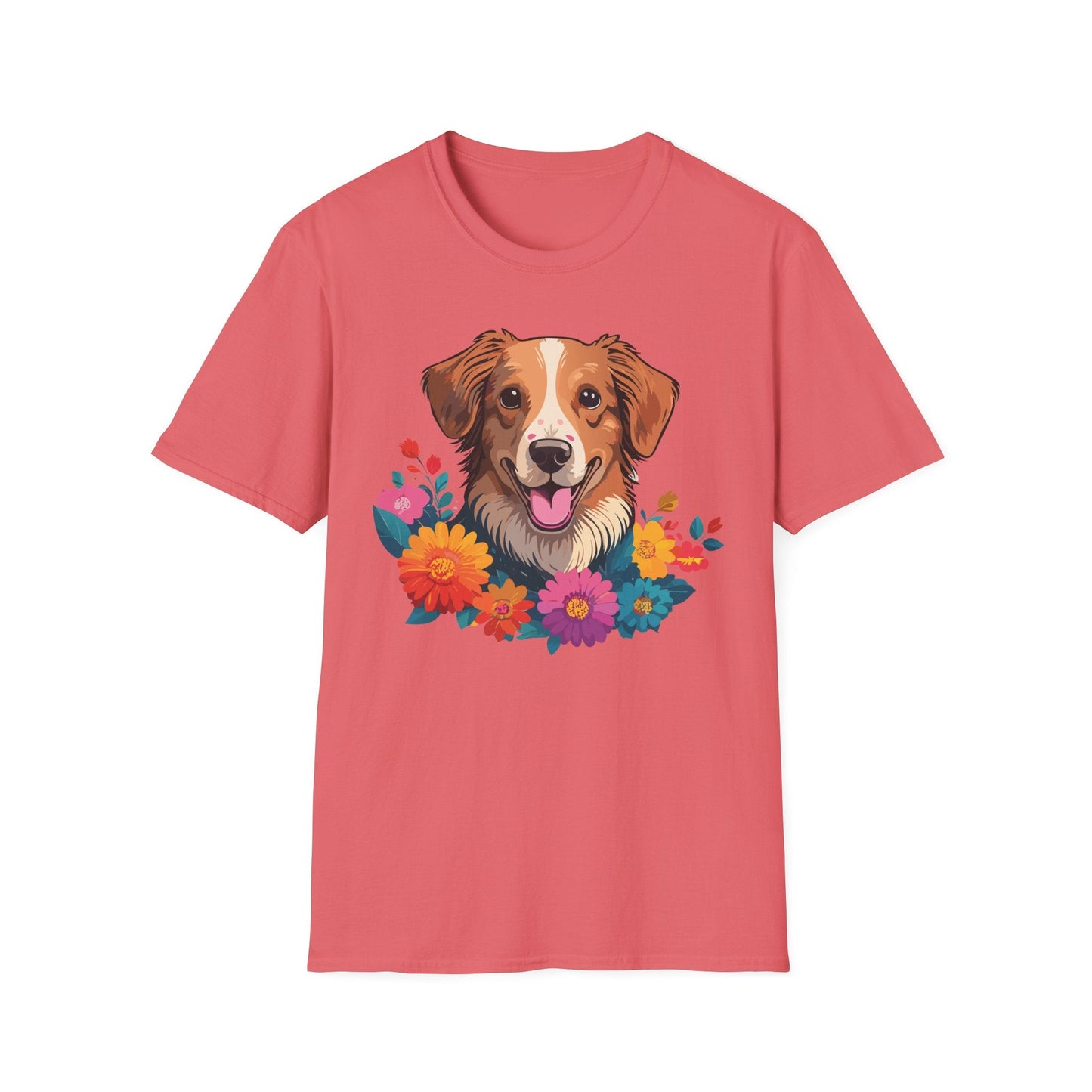 Dog Shirt Unisex Animal Tee Short Sleeve Gildan Softstyle 64000 Cotton Tee