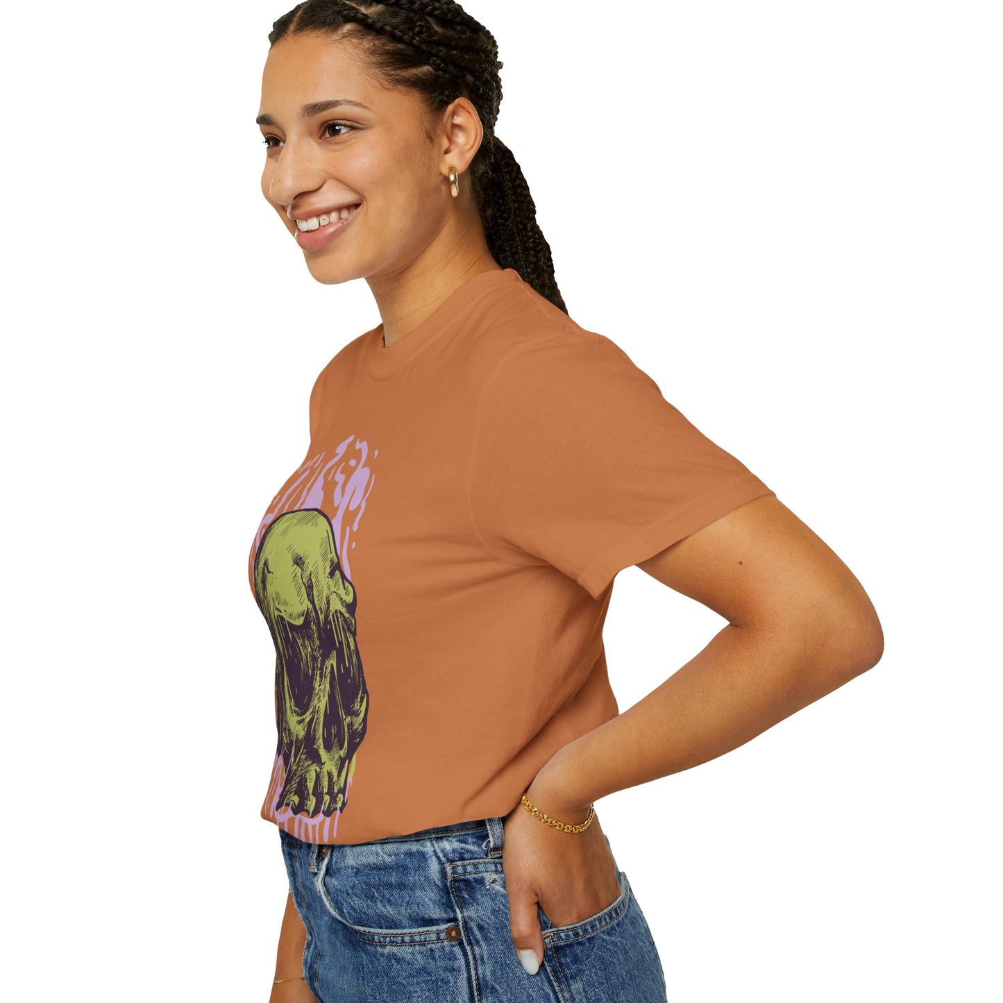 Tee-shirt unisexe en coton avec tête de mort 