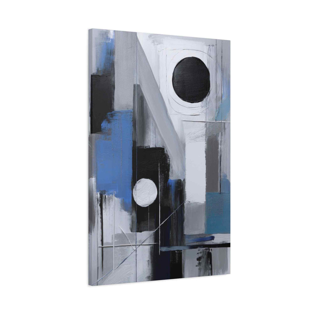 Blue Abstract Painting Print Canvas 20x24,20x30,24x30, 24x32,24x36,30x40, 32x48,36x48,40x60 Pine-Wood Inner Frame ABS-27