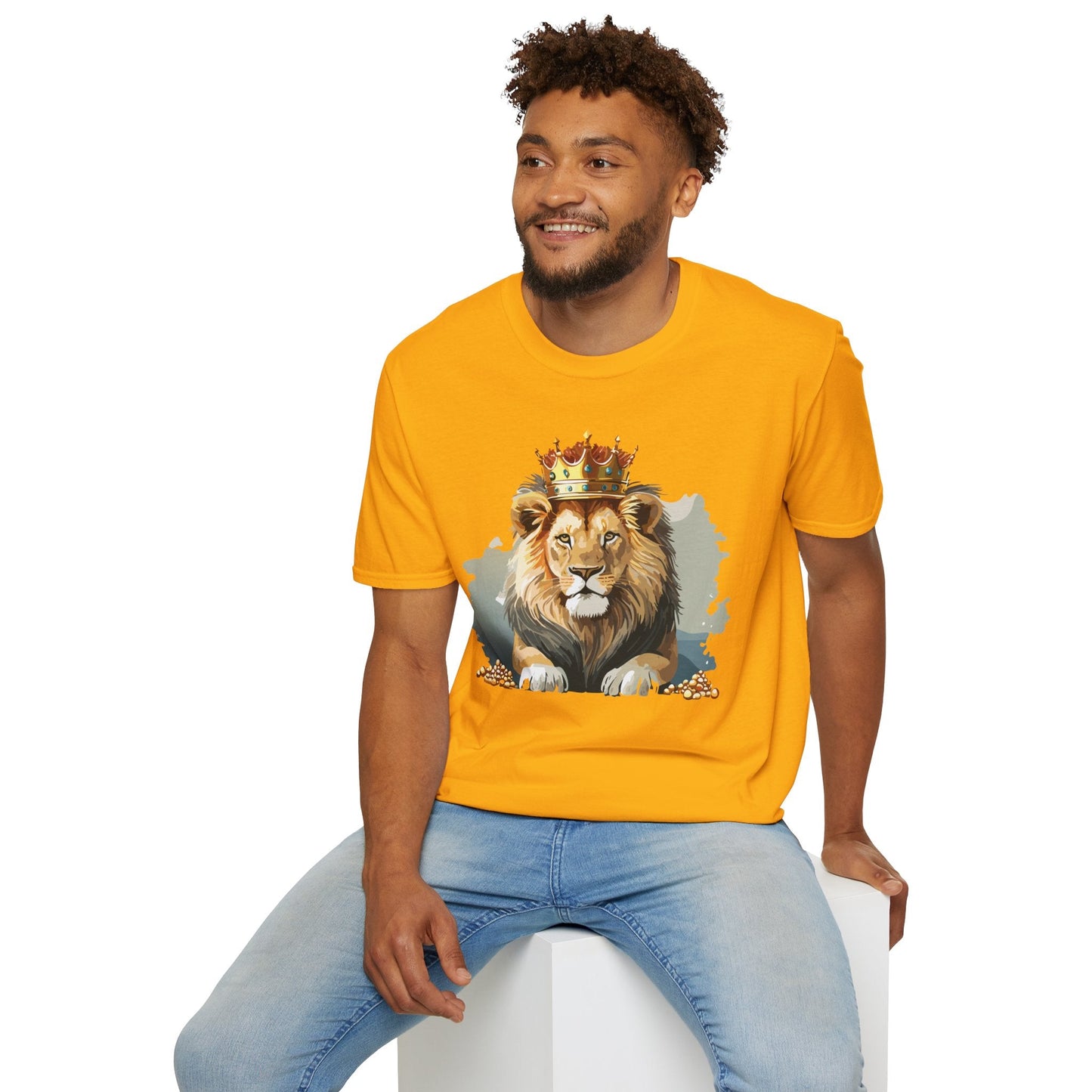 Lion Shirt Unisex Animal Tee Gildan Softstyle 64000 Comfort Fit