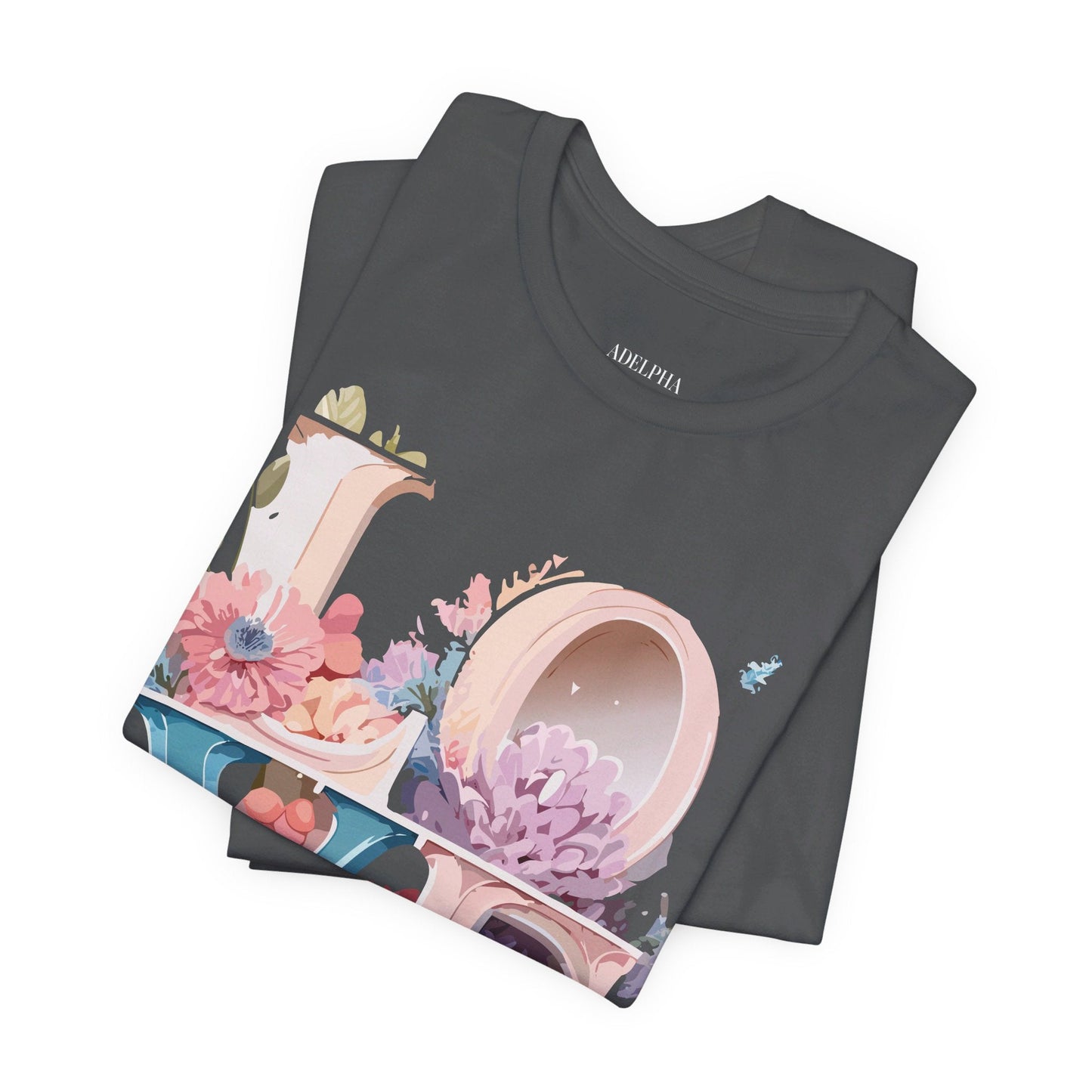 Valentine Graphic Tee Unisex Short Sleeve Premium Art Design By Adelpha Vintage Illustration