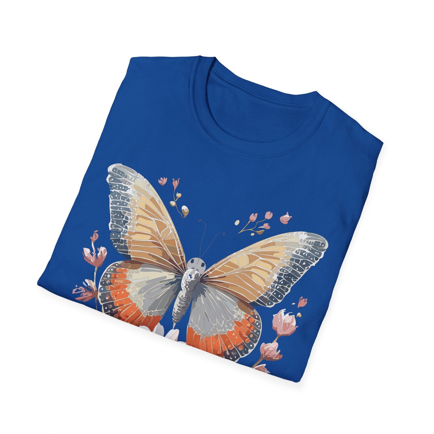 Unisex Butterfly T Shirt Softstyle Gildan 64000 Comfortable Durable Tee For Everyday Wear