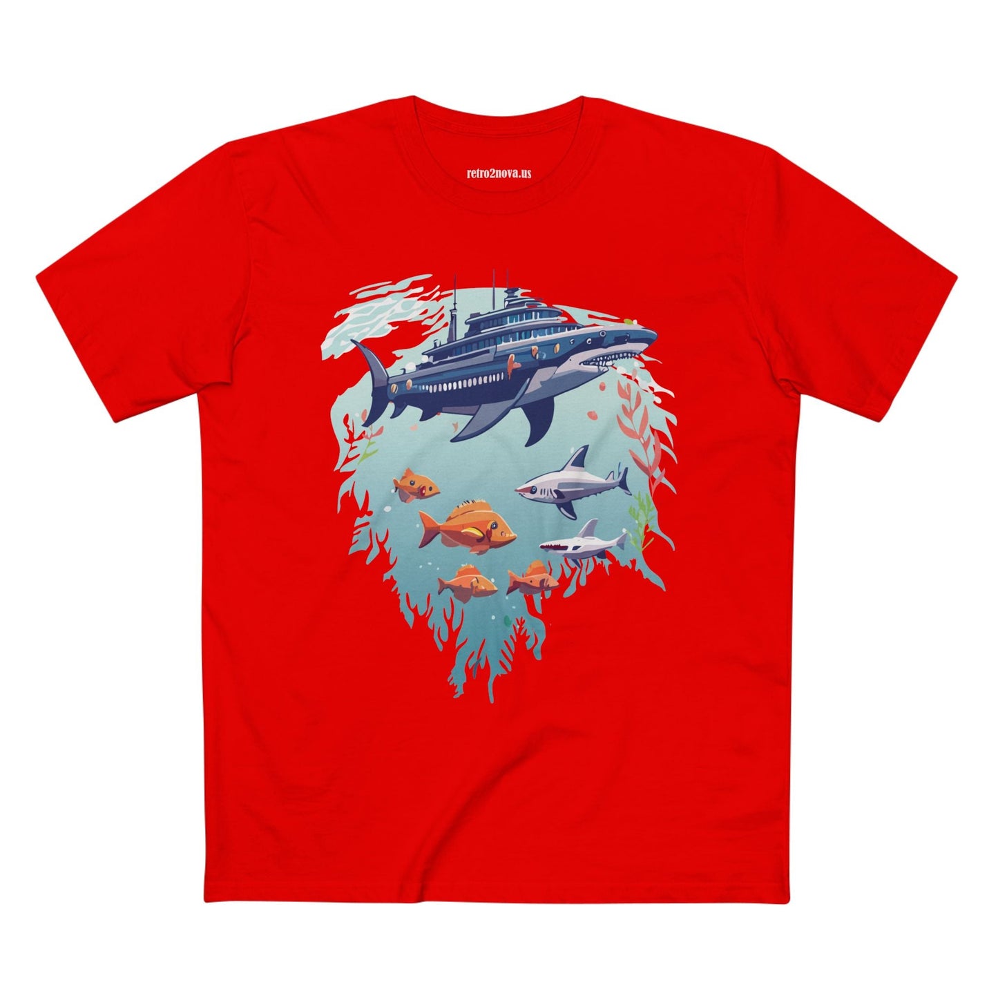 Ocean Pacific Shirt Unisex Premium Cotton Art Tee Original Art Design Retro2Nova Ocean Collection