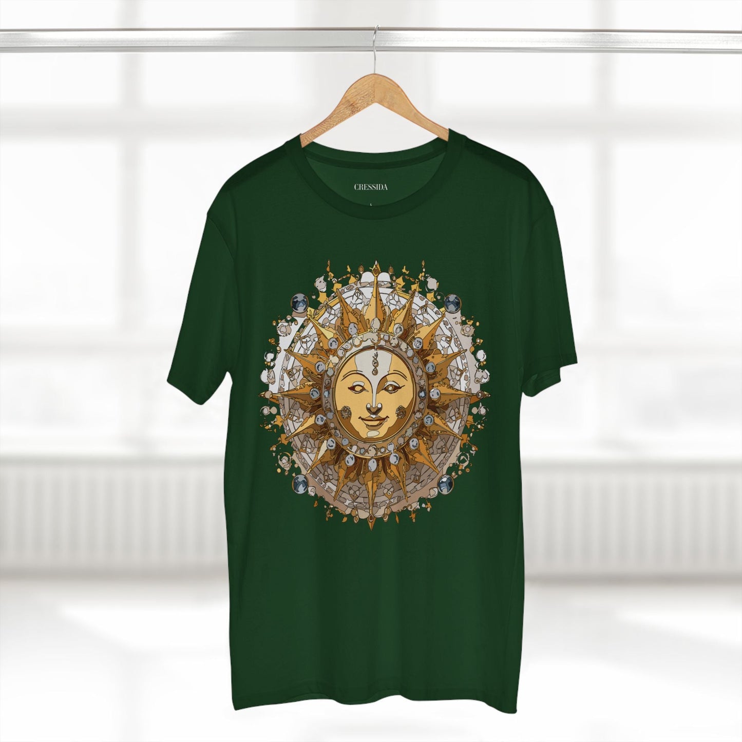 Gold Sun Graphic Unisex 100 Cotton T-Shirt with Golden Art Design 5