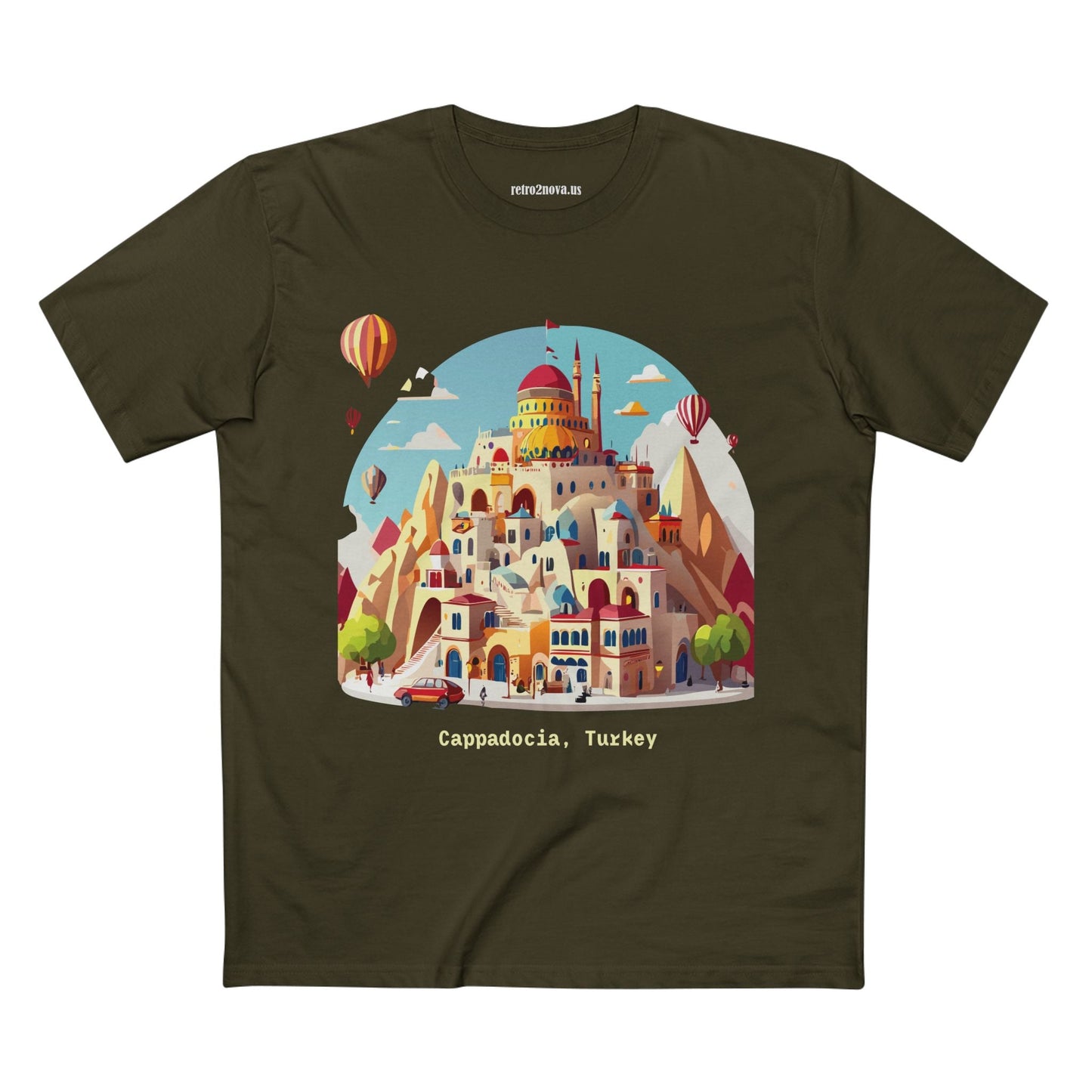 Cappadocia Travel Shirt Unisex Premium Cotton Art Tee From Retro2Nova TT 52 Collection