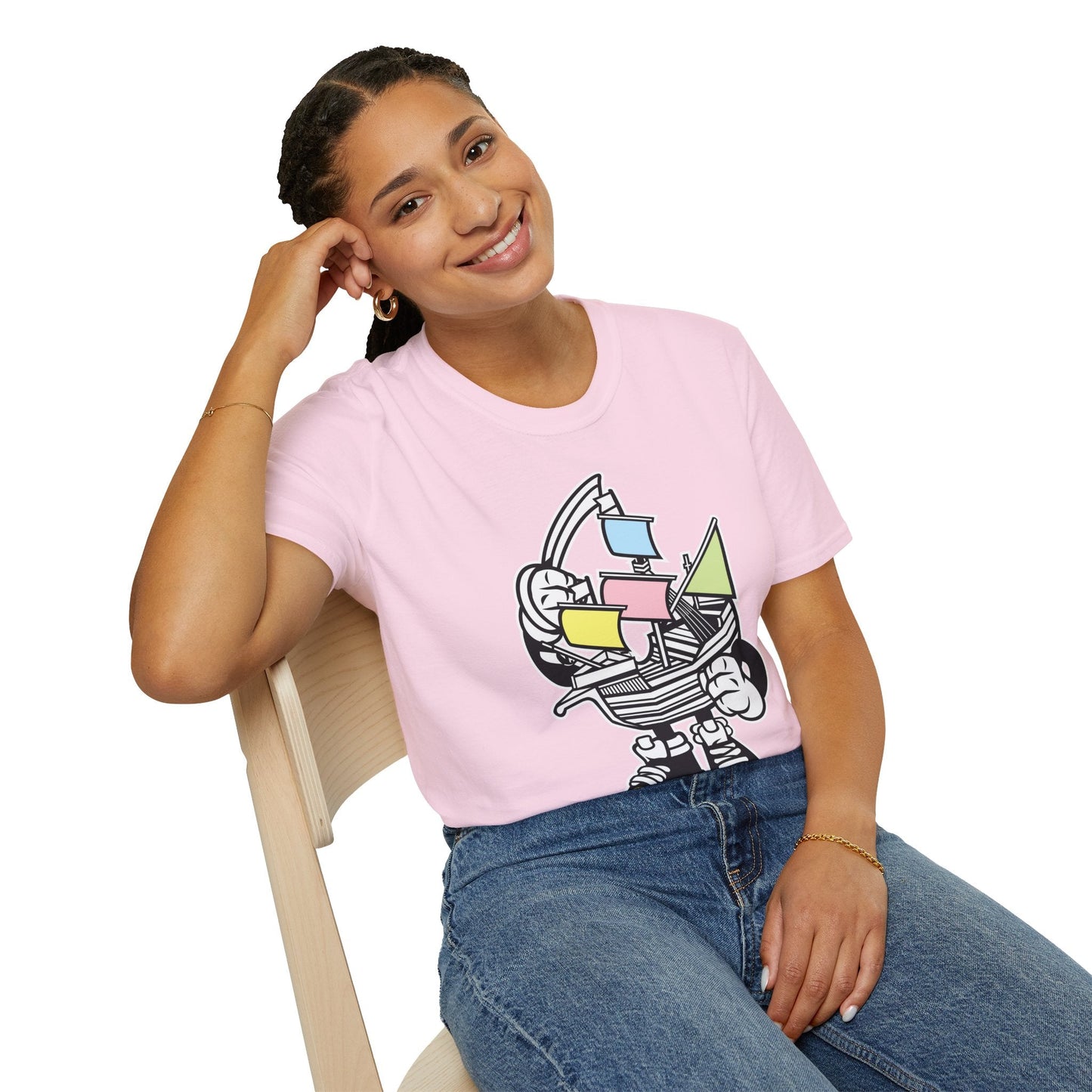 Cartoon T Shirt Animation Tee Funny Unisex Gildan Softstyle 64000 Short Sleeve Cotton