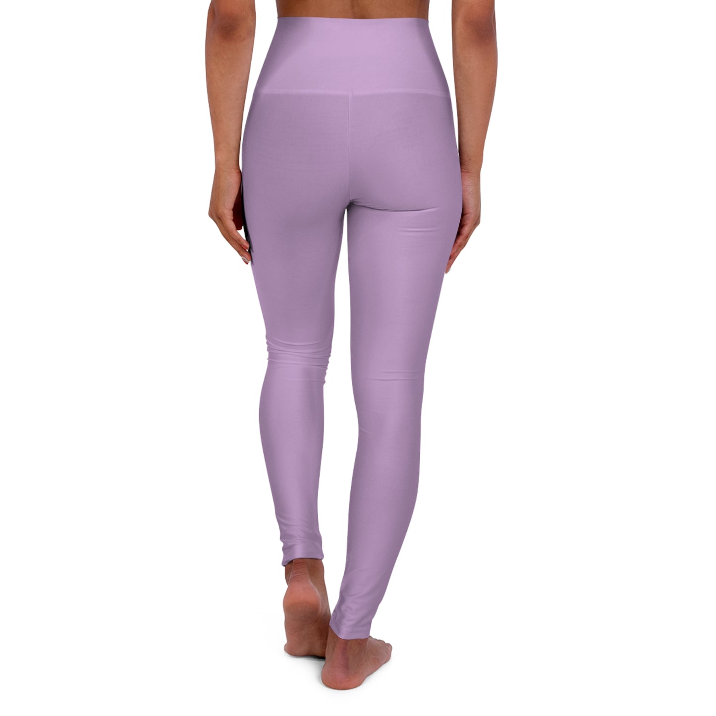 Blush Lilac Color High-Waist Yoga Leggings Women's Seamless Poly-Span Stretchy Pants XS-2XL
