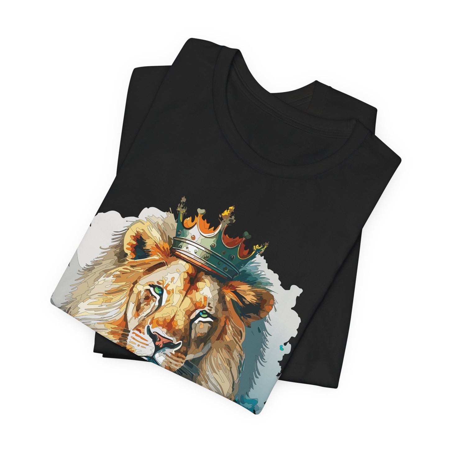 Unisex King Lion Tee, Animal Shirt, Tee Shirt with Lion, Crown T-Shirt, Animal King Tees, Crown Shirt, Safari T-Shirt 3