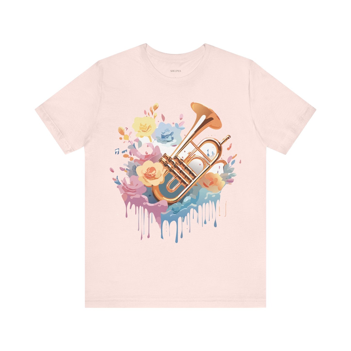 Music Graphic Unisex 100 Cotton Vintage Art with Musical Elements Tee 137