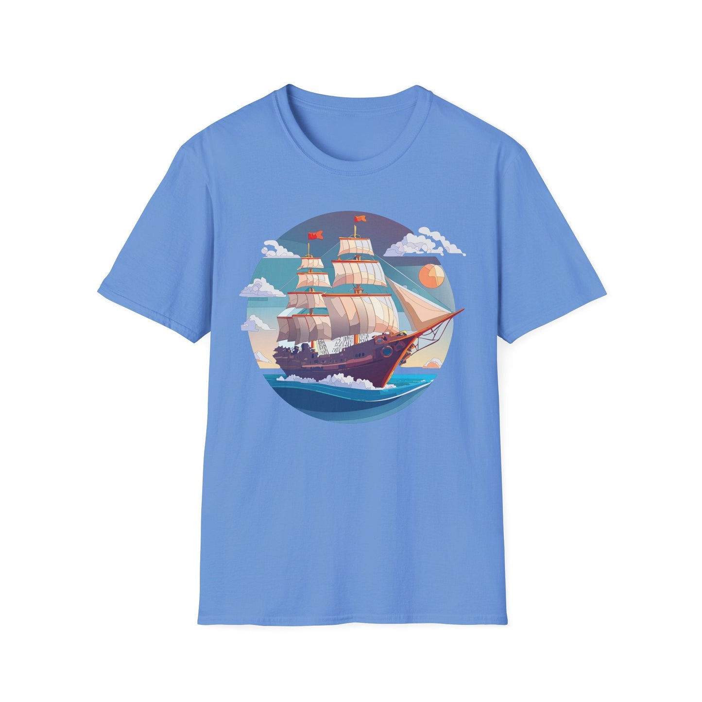 Nautical Ship T Shirts Frigate T Shirts Vessel Tee Shirt Unisex Softstyle T Shirt