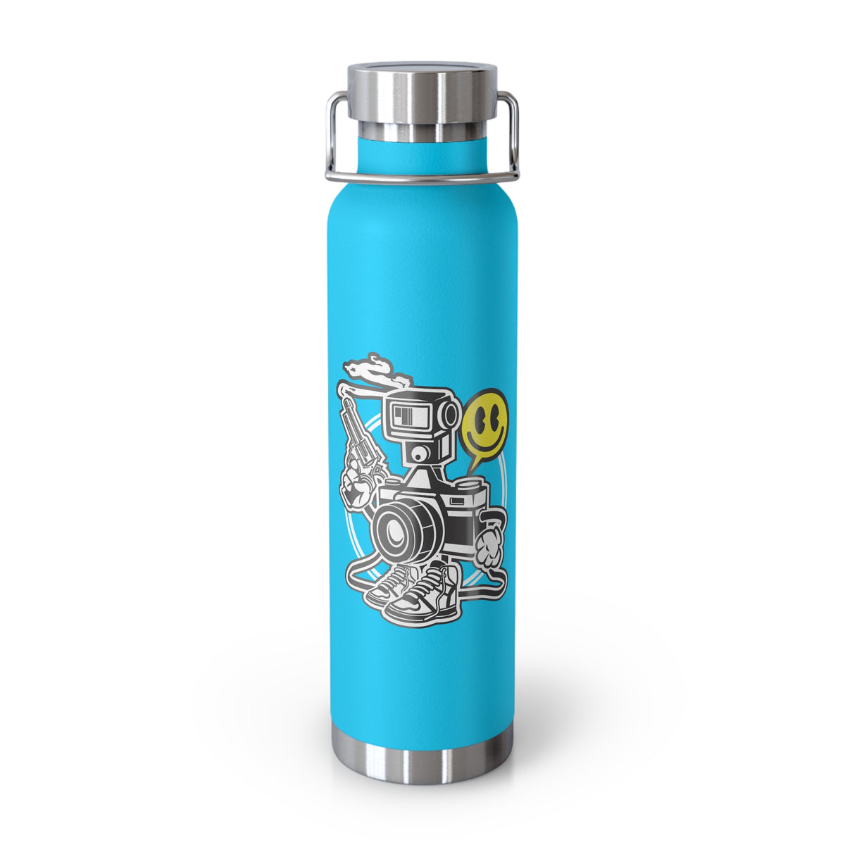 22oz Copper Insulated Water Bottle with Cartoon Design - CV50