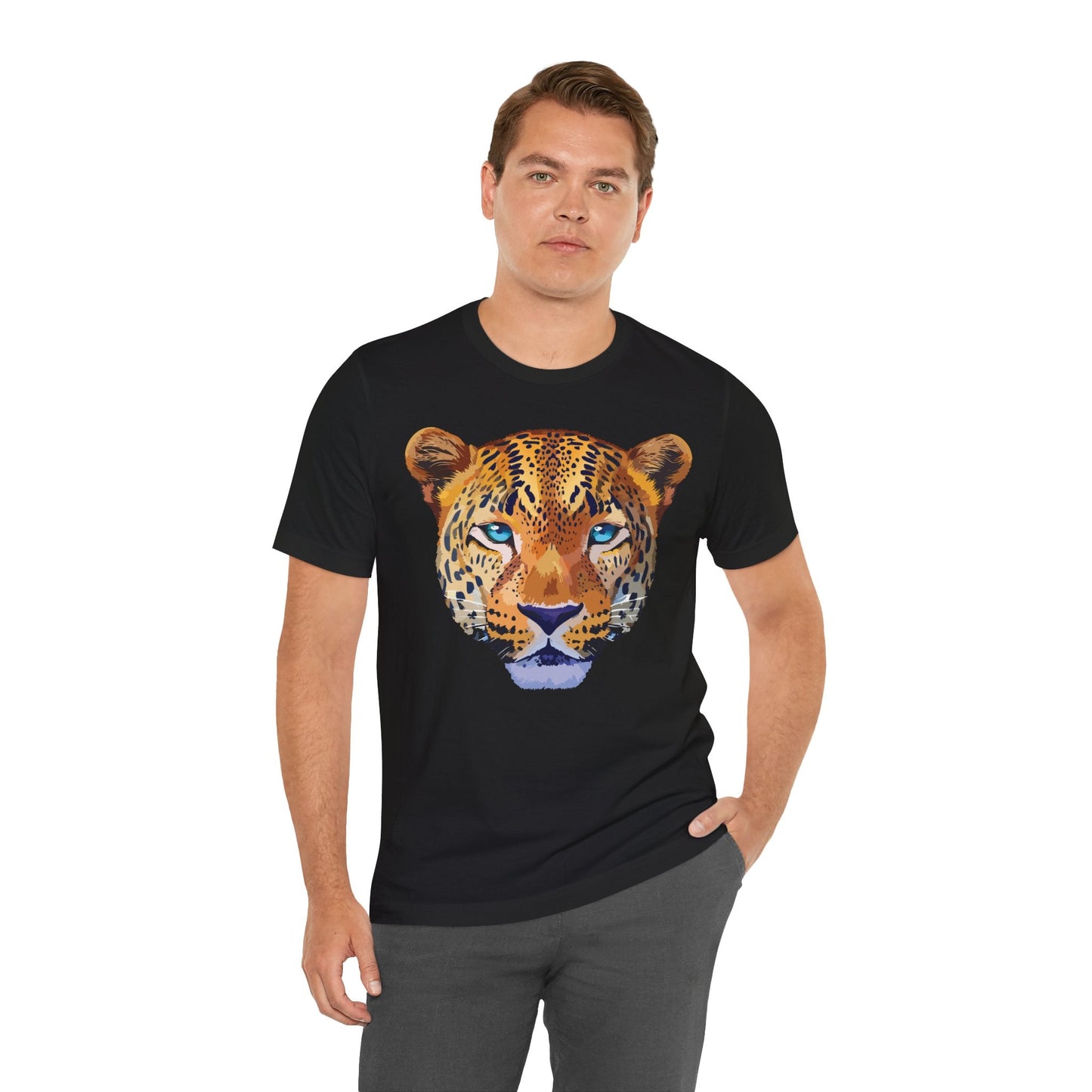 Unisex Animal Print Tee Shirt With Art Design Wild Animals Graphic Tee For Everyday Wear
