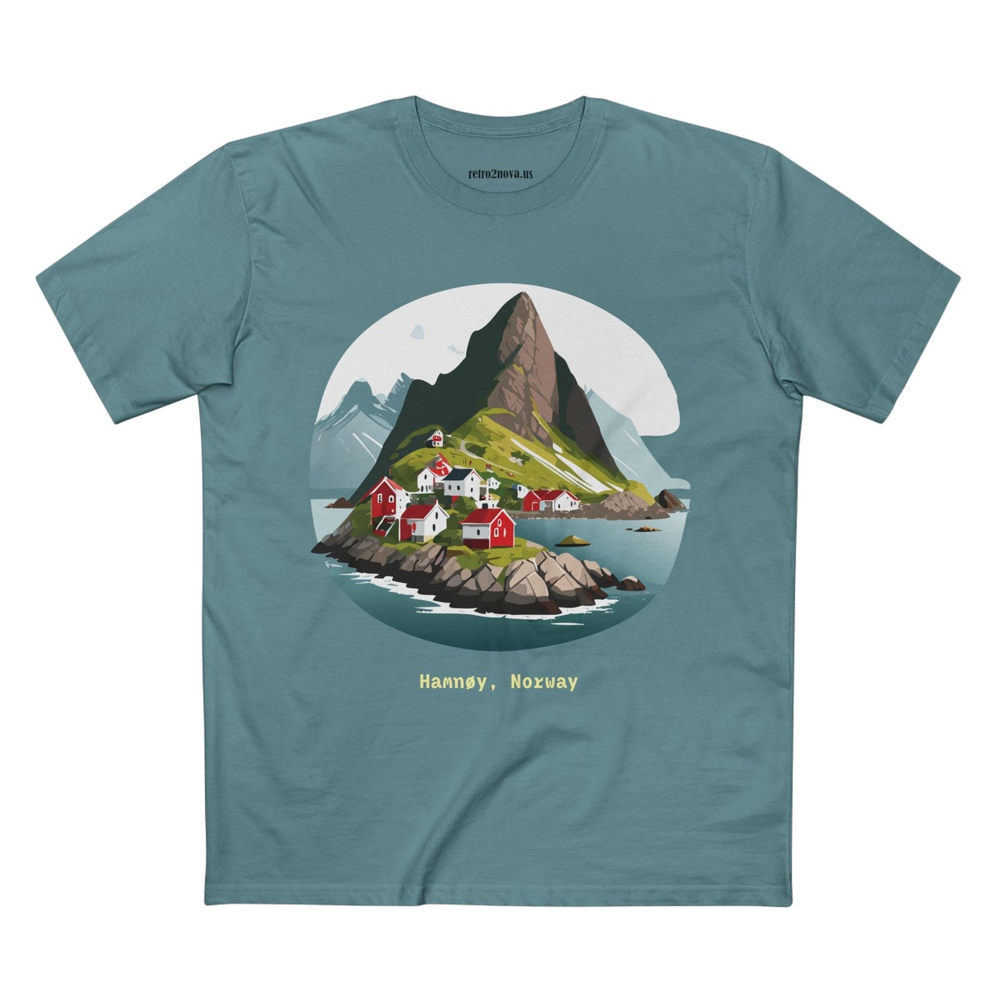 Norway Travel Shirt Unisex Tourist Tee With Original Art Design By Retro2Nova Premium Cotton