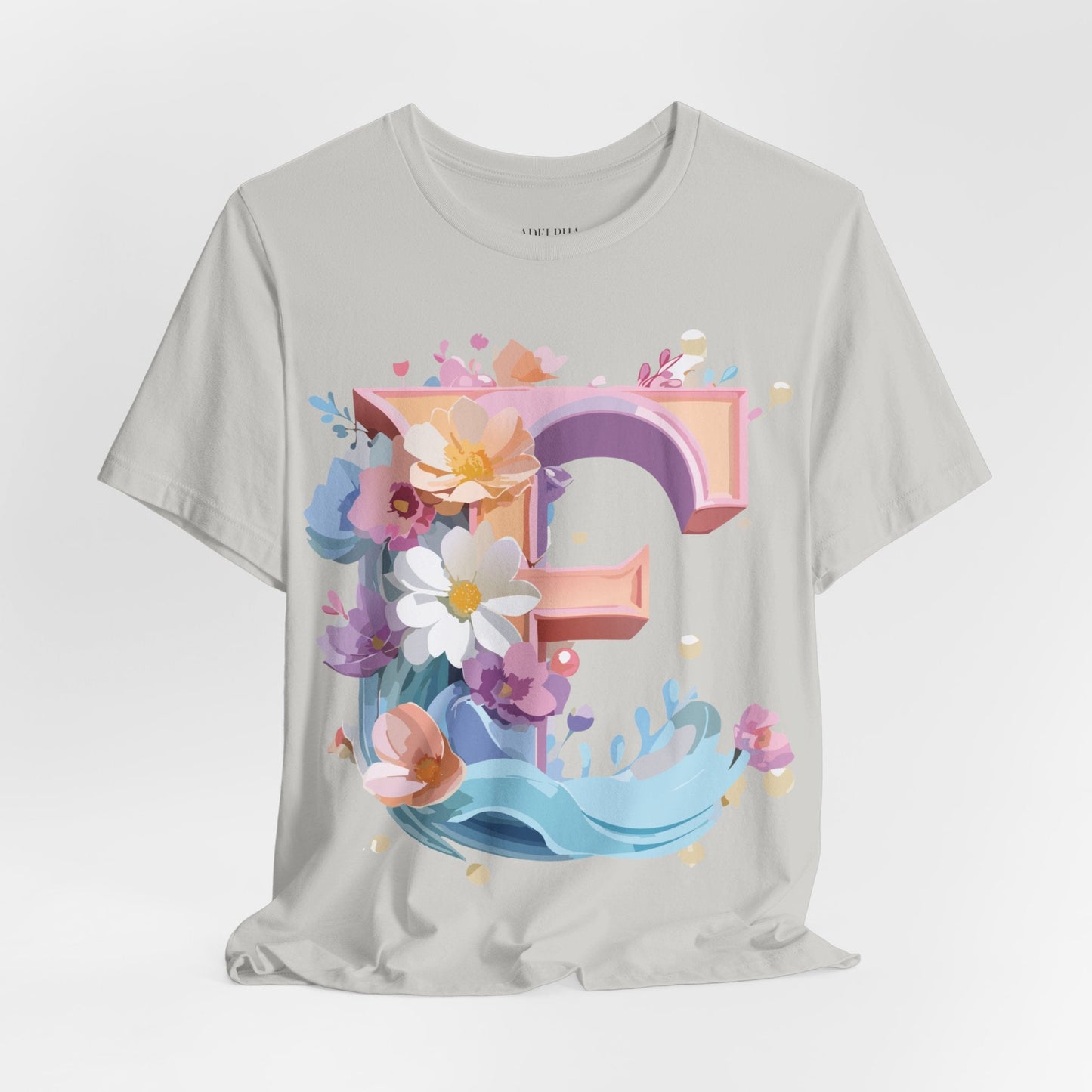 Letter E Shirt Graphic Tee Unisex Vintage Inspired Artwork By Adelpha Premium Short Sleeve