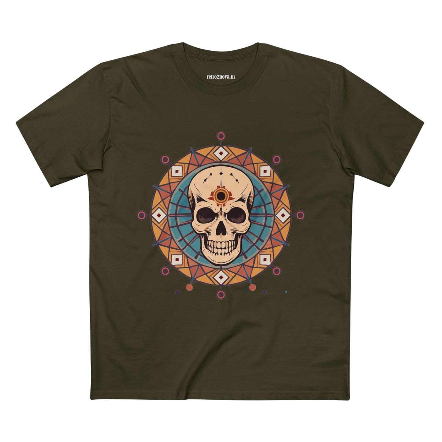 Skull And Skeleton Shirt Unisex Premium Cotton Tee Art Design From Retro2Nova SS54