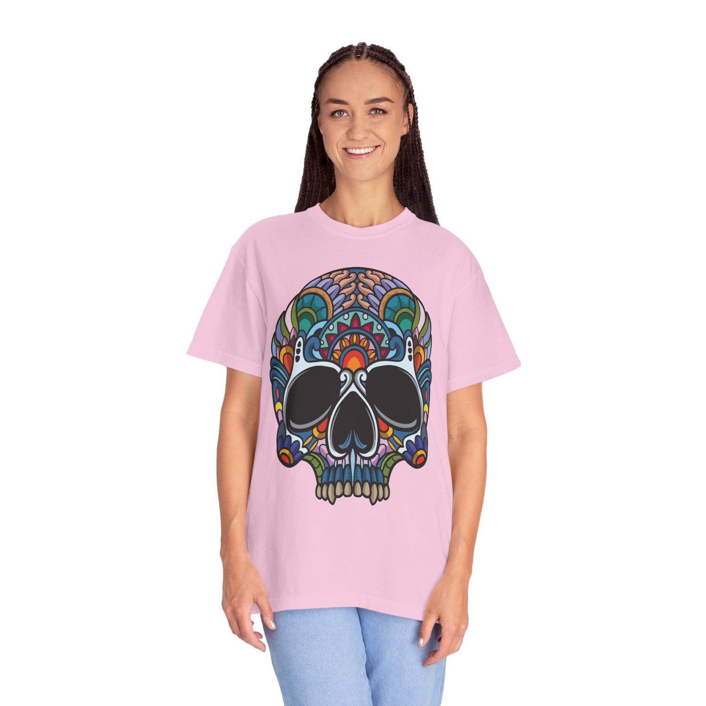 Unisex Cotton Tee Shirt with Skull