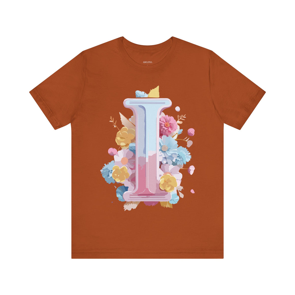 Letter I Graphic Unisex Cotton Bella+Canvas Tee with Art Letter Design