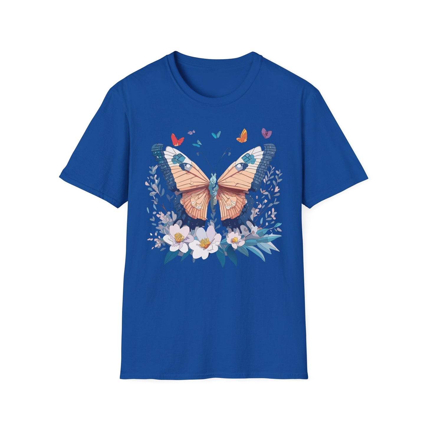 Unisex Butterfly Shirt Monarch Design Gildan Softstyle 64000 Short Sleeve Tee For Men And Women