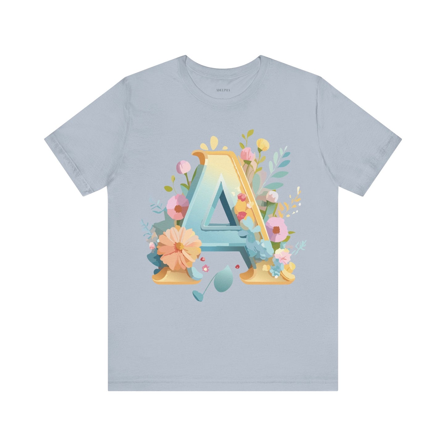 Letter A Shirt Graphic Tee Unisex Vintage Inspired Adelpha Art Jersey Short Sleeve