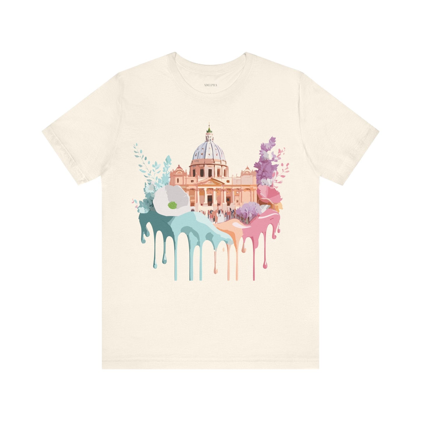 Adelpha Vintage Rome Tourist Shirt Graphic Tee Unisex Short Sleeve Art Design Artwork