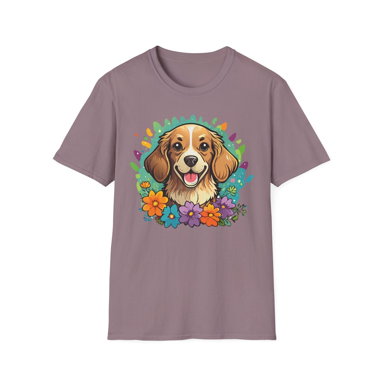 Dog Lover Unisex Animal Print T Shirt Cotton Tee Gildan Softstyle 64000