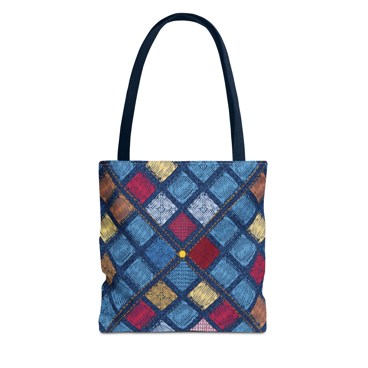 Denim Fabric Imitation Print Unisex Canvas Bag Poly Spun 3 Sizes Tote Bag 189-8