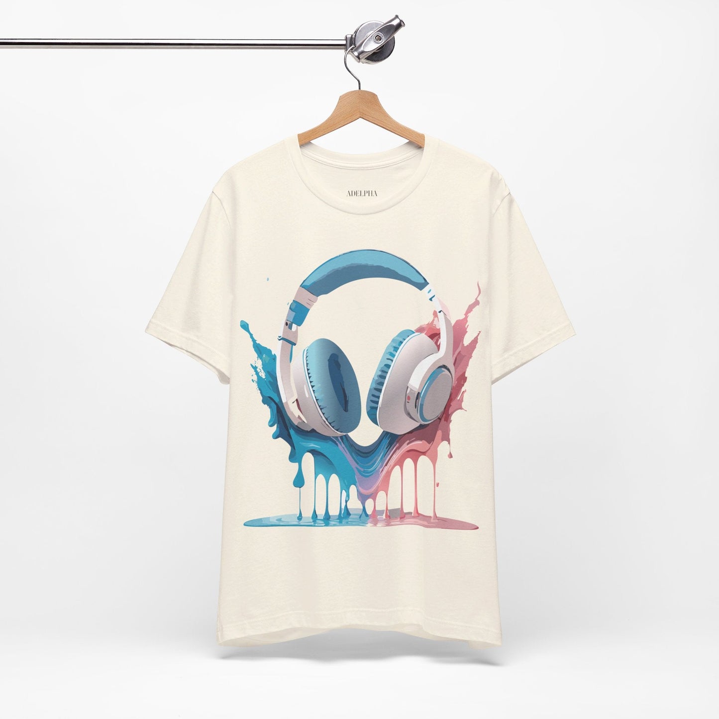 Music Graphic Unisex 100 Cotton Vintage Art with Musical Elements Tee 92