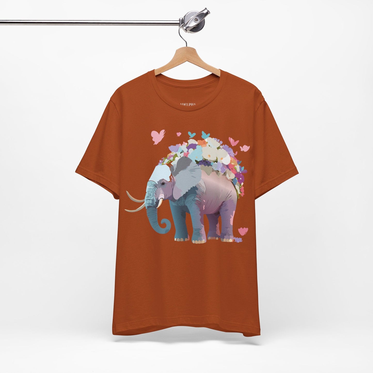 Elephant Shirt Graphic Tee Unisex Vintage Inspired Art Design By Adelpha Original Artwork