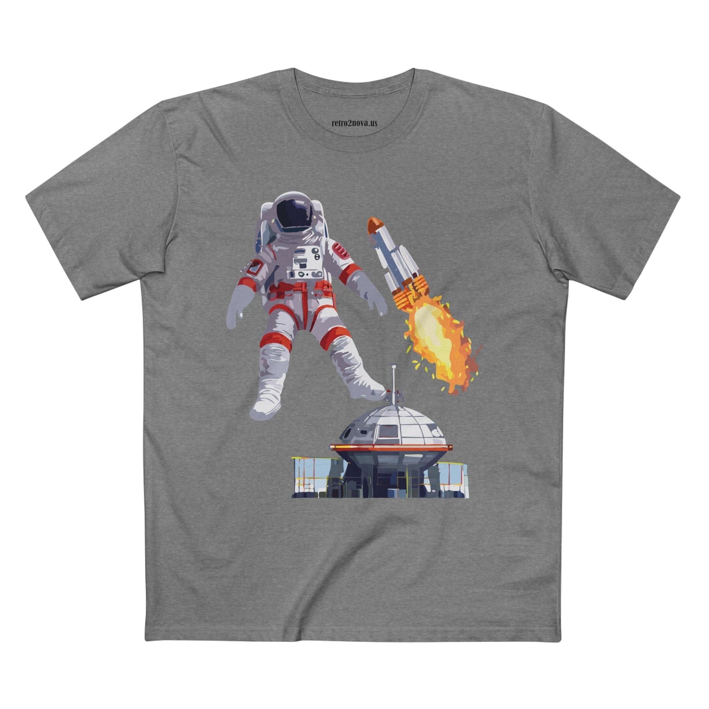 Cosmos Astronaut Shirt Unisex Premium Cotton Tee With Original Art Design Retro2Nova Collection