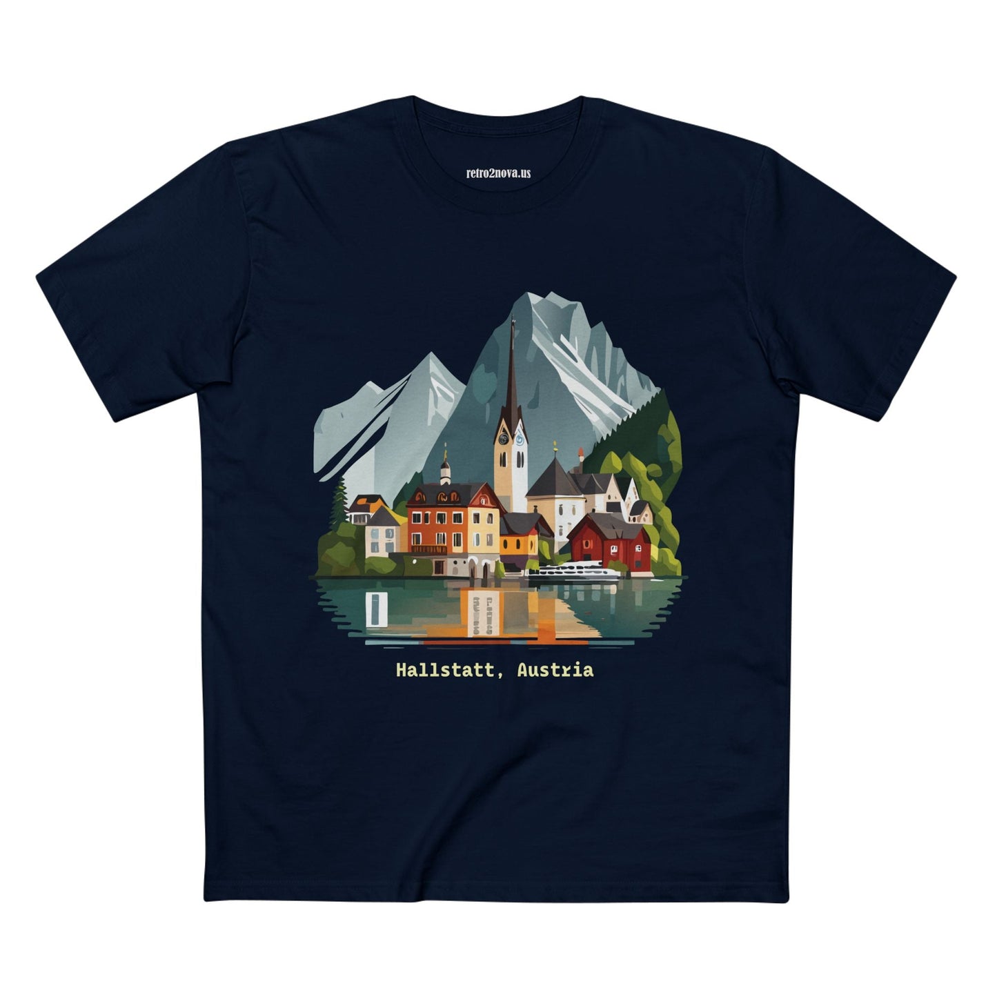 Austria Travel Shirt Unisex Premium Cotton Tee With Original Art Design Retro2Nova Collection