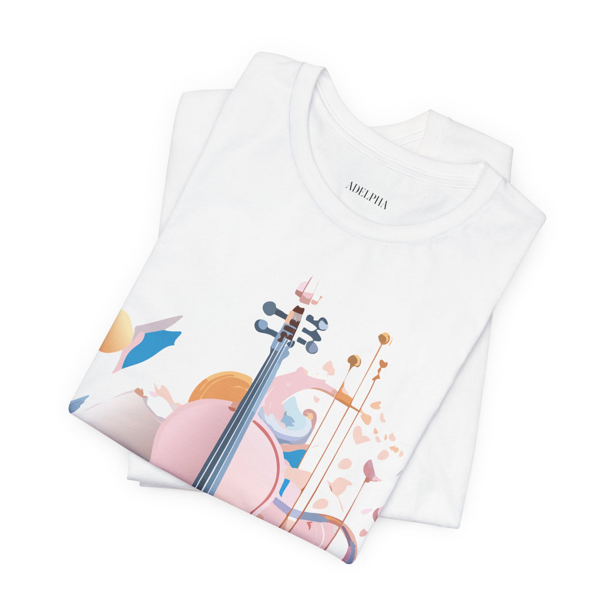 Music Graphic Unisex Cotton Bella+Canvas Tee with Art Design m127